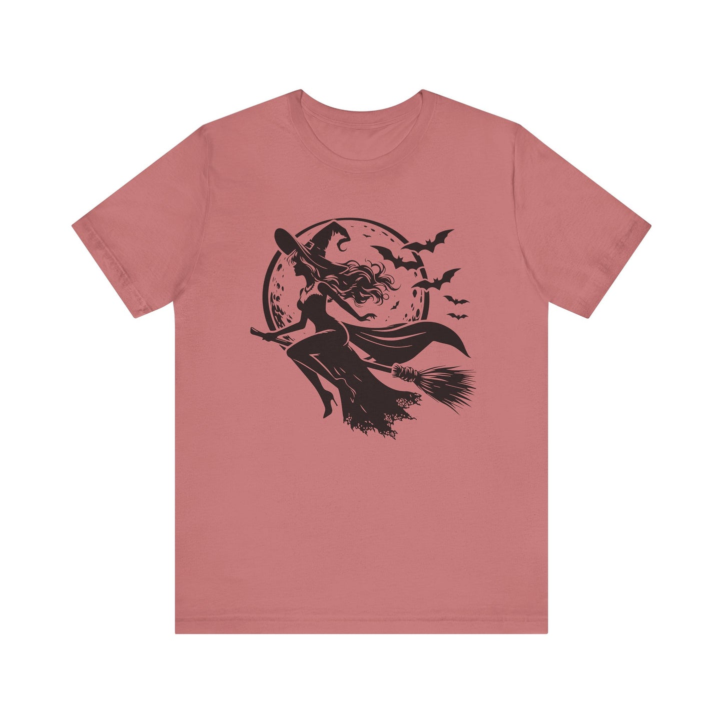 Witch Flying On Broom TShirt Halloween Tee Summerween Spooky Season Spooky Vibes Cute Gift For Friend