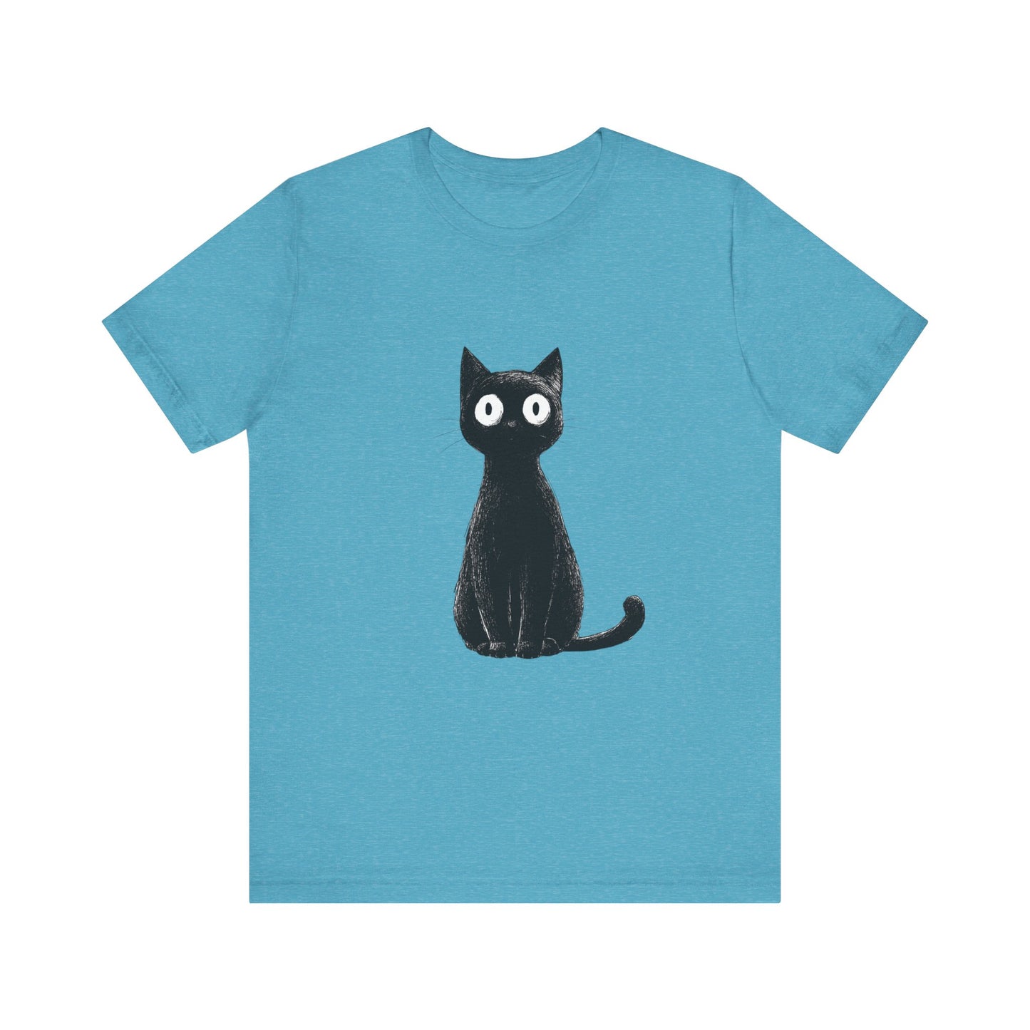 Cute Cat Graphic Tee for Cat Lovers, Unisex Jersey Short Sleeve T-Shirt, Pet Lover Gift, Casual Outing, Birthday Present, Spooky Style