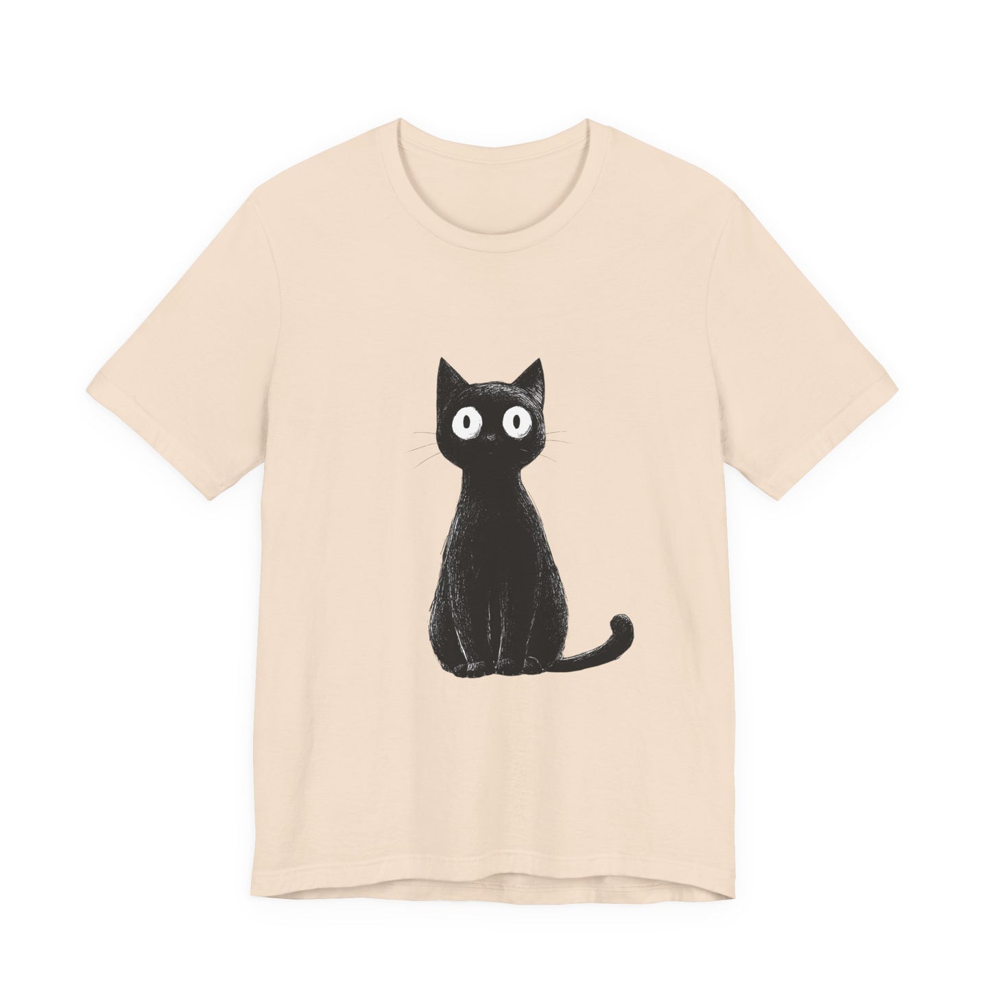 Cute Cat Graphic Tee for Cat Lovers, Unisex Jersey Short Sleeve T-Shirt, Pet Lover Gift, Casual Outing, Birthday Present, Spooky Style