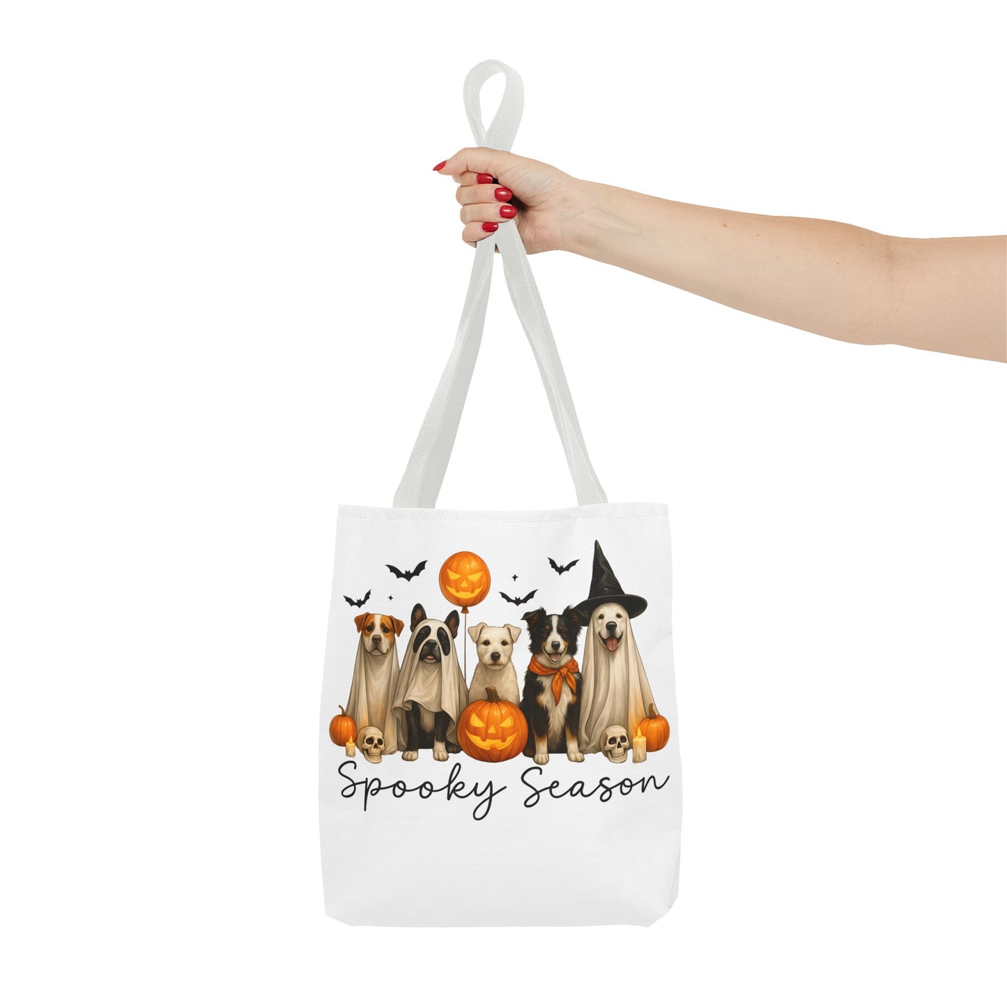 Spooky Season Pet Tote Bag, Halloween Tote, Dog Lover Gift, Fall Accessory, Trick or Treat Bag, Cute Halloween Handbag