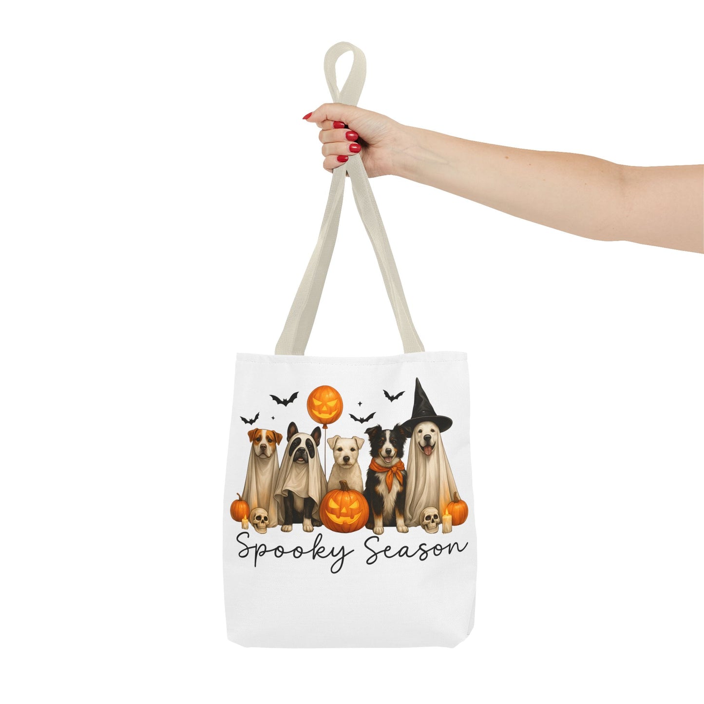 Spooky Season Pet Tote Bag, Halloween Tote, Dog Lover Gift, Fall Accessory, Trick or Treat Bag, Cute Halloween Handbag