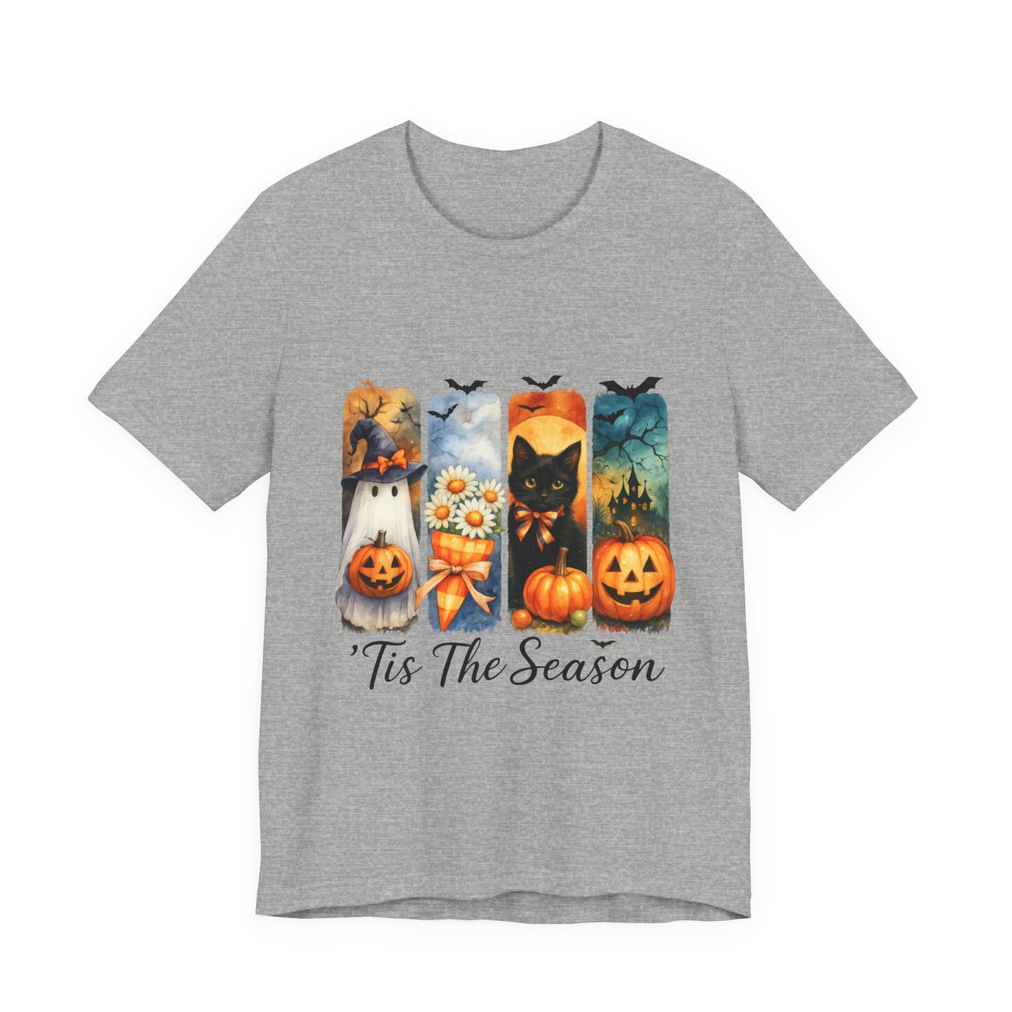 Fall-Themed Unisex Tee, Halloween Shirt, Pumpkin Graphic Tee, Seasonal T-Shirt, Casual Autumn Wear, Comfortable Everyday Top