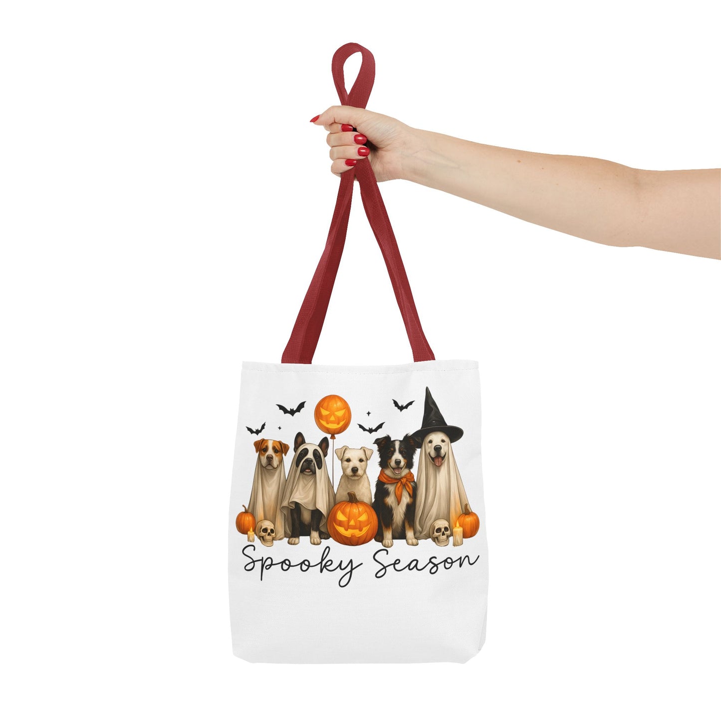 Spooky Season Pet Tote Bag, Halloween Tote, Dog Lover Gift, Fall Accessory, Trick or Treat Bag, Cute Halloween Handbag
