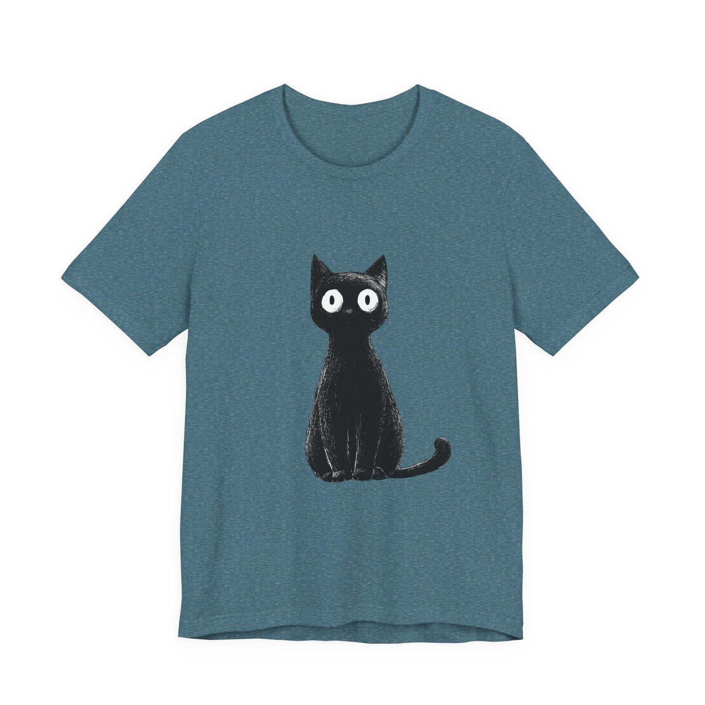 Cute Cat Graphic Tee for Cat Lovers, Unisex Jersey Short Sleeve T-Shirt, Pet Lover Gift, Casual Outing, Birthday Present, Spooky Style