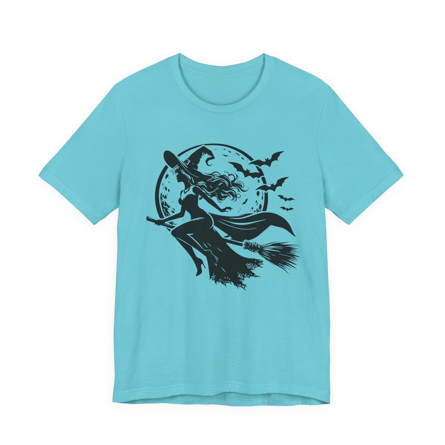 Witch Flying On Broom TShirt Halloween Tee Summerween Spooky Season Spooky Vibes Cute Gift For Friend