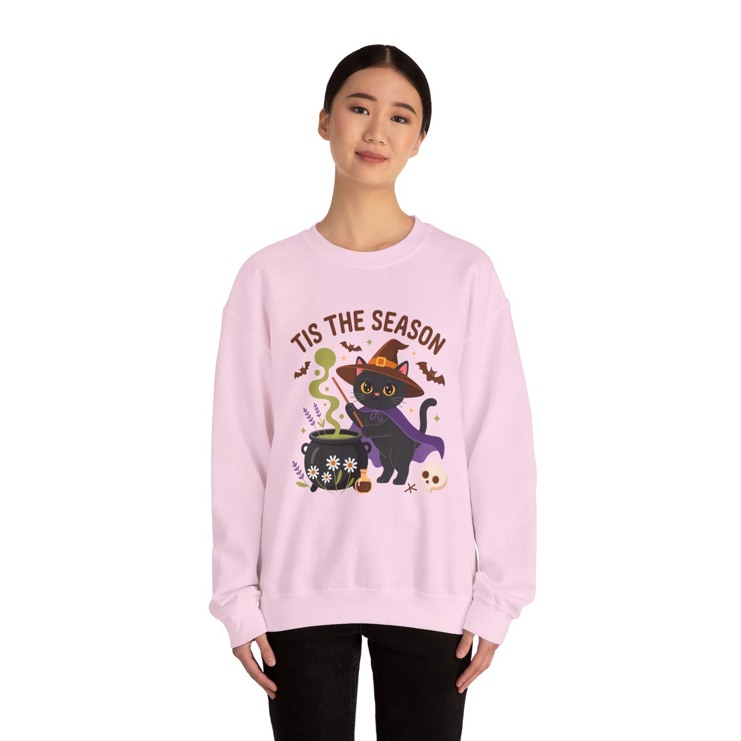 Halloween Cat Crewneck Sweatshirt - 'Tis the Season