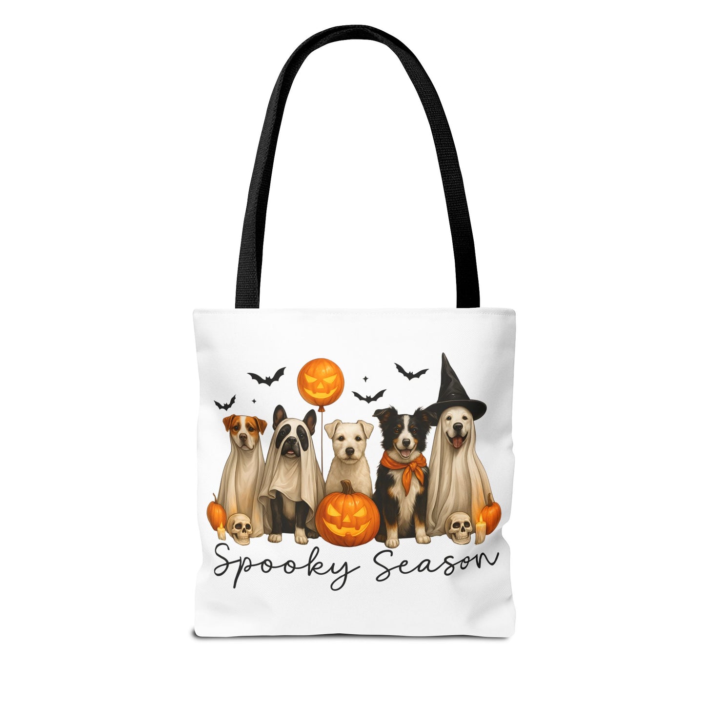 Spooky Season Pet Tote Bag, Halloween Tote, Dog Lover Gift, Fall Accessory, Trick or Treat Bag, Cute Halloween Handbag