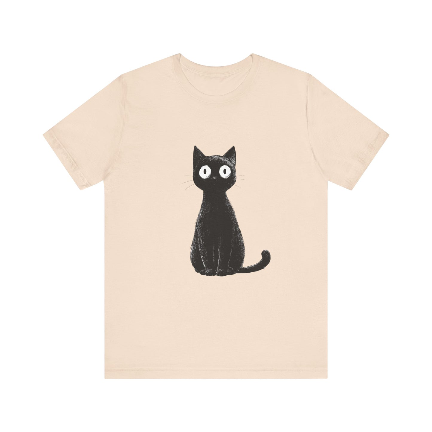Cute Cat Graphic Tee for Cat Lovers, Unisex Jersey Short Sleeve T-Shirt, Pet Lover Gift, Casual Outing, Birthday Present, Spooky Style