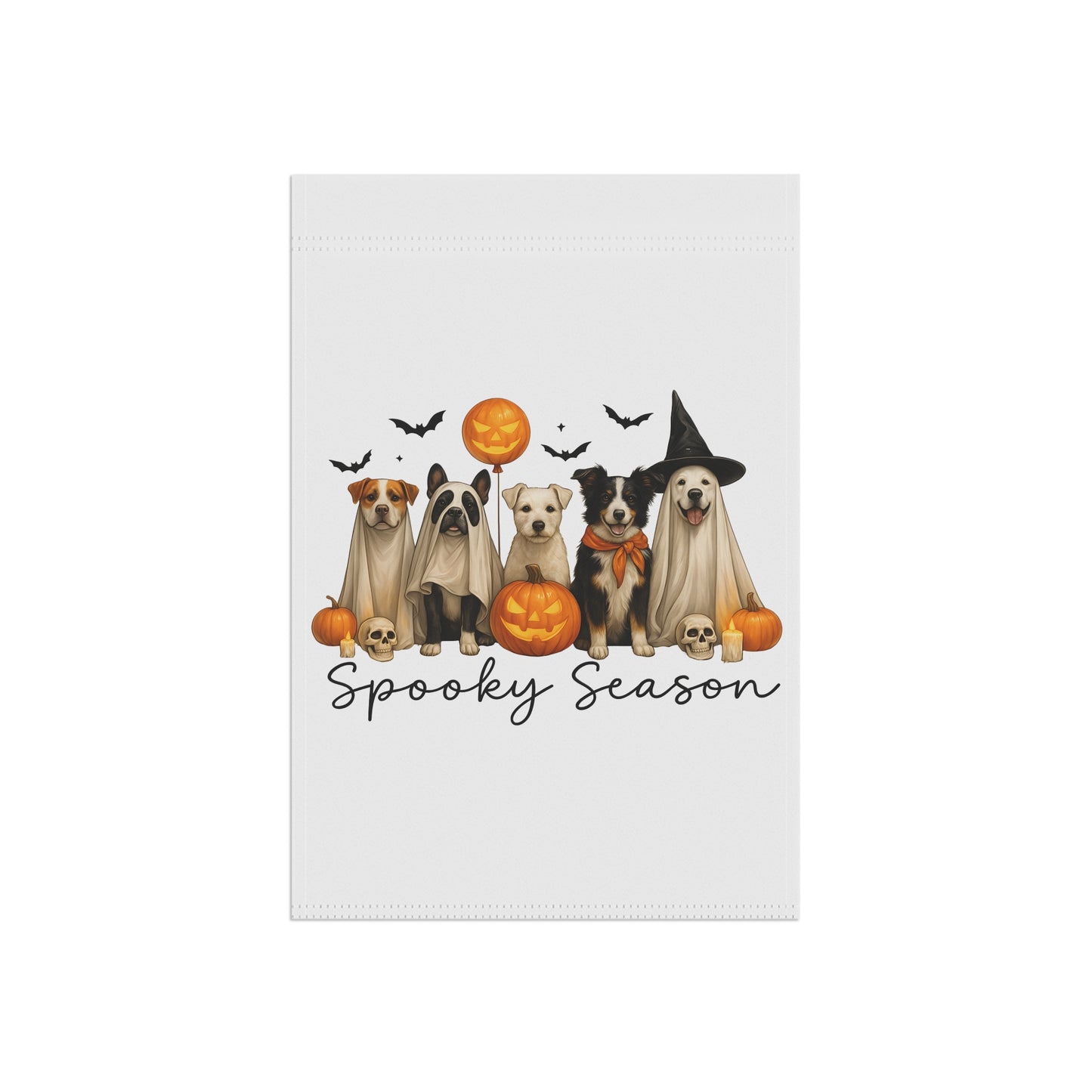 Halloween Dog Banner, Spooky Garden Flag, Fall Decor, Pet Lover Gift, Outdoor Halloween Decoration, Seasonal Home Accents