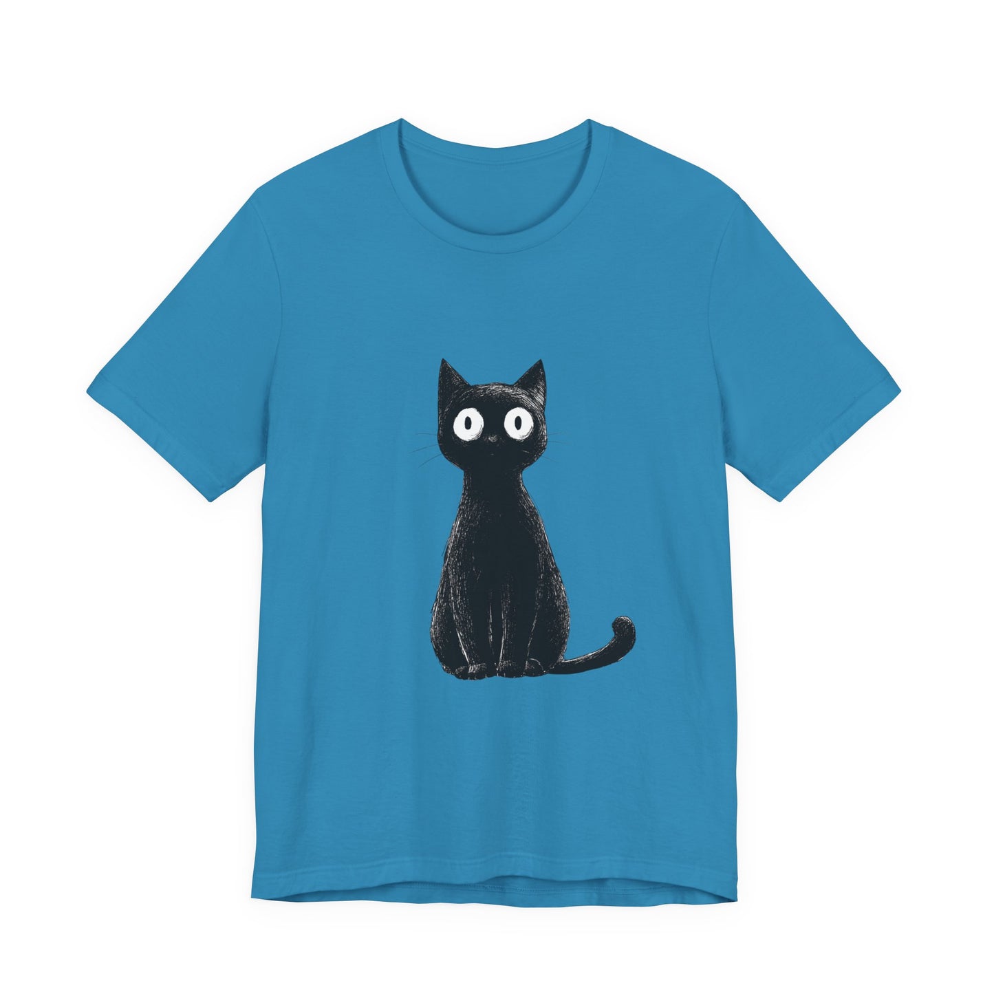 Cute Cat Graphic Tee for Cat Lovers, Unisex Jersey Short Sleeve T-Shirt, Pet Lover Gift, Casual Outing, Birthday Present, Spooky Style