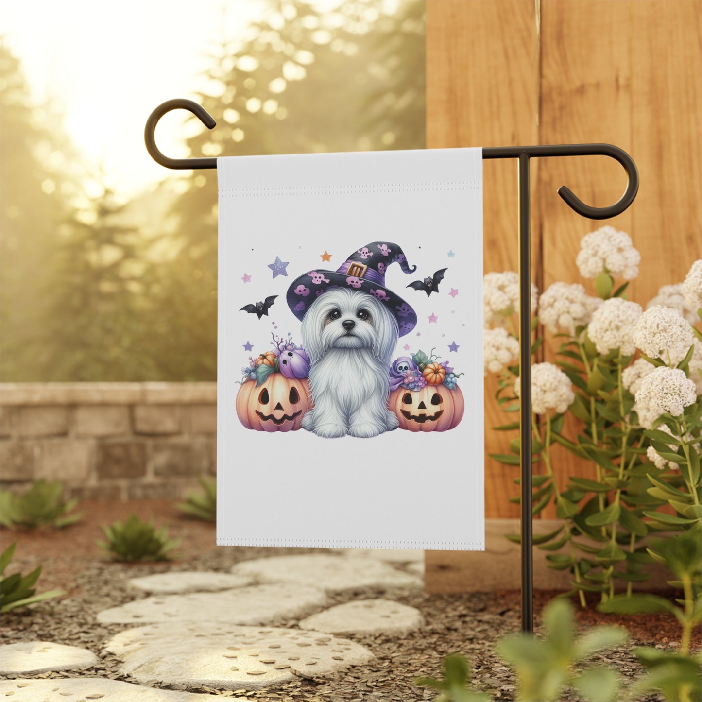 Halloween Pet Banner, Fall Garden Decor, Dog Lover's Gift, Outdoor Flag, Haunted House Decoration