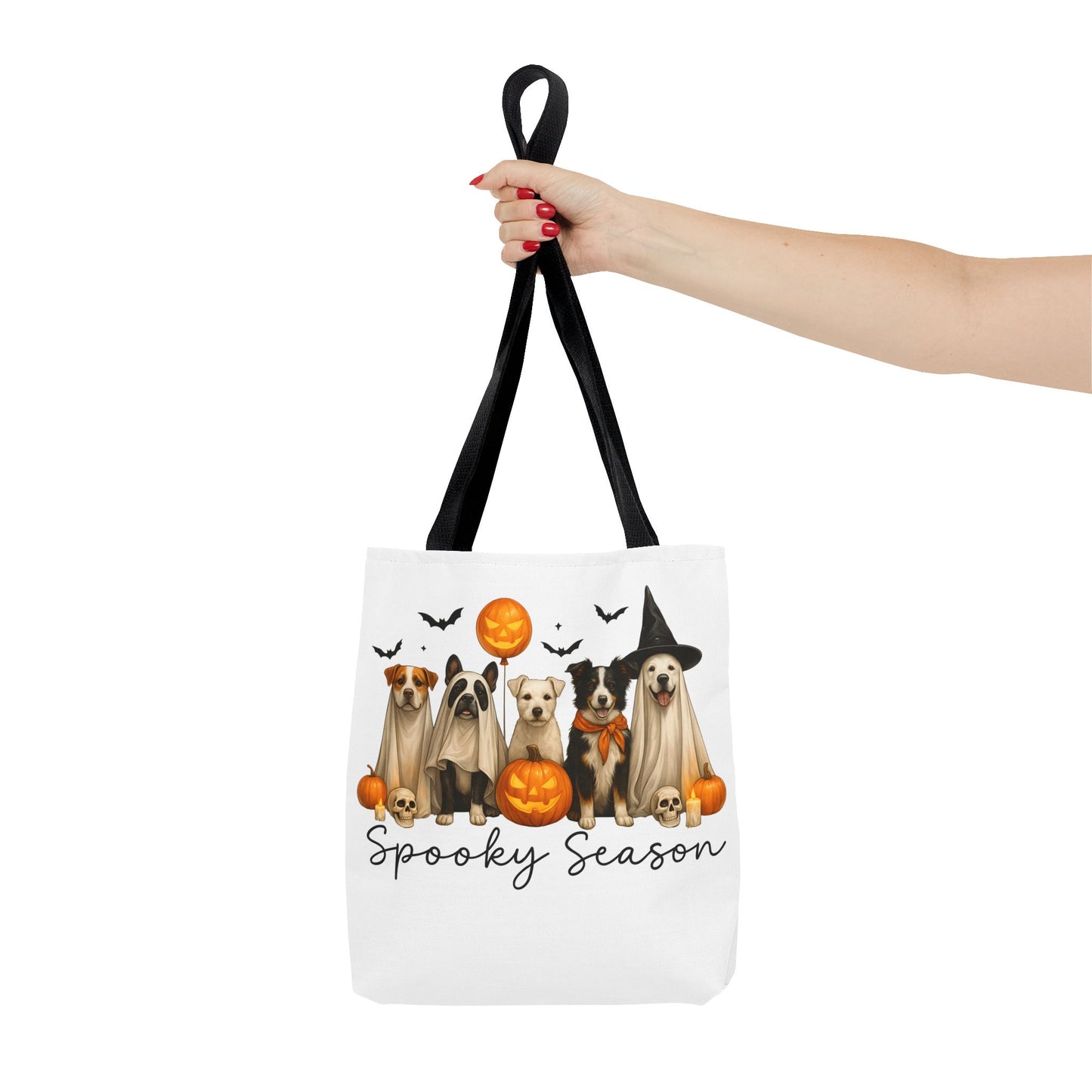 Spooky Season Pet Tote Bag, Halloween Tote, Dog Lover Gift, Fall Accessory, Trick or Treat Bag, Cute Halloween Handbag