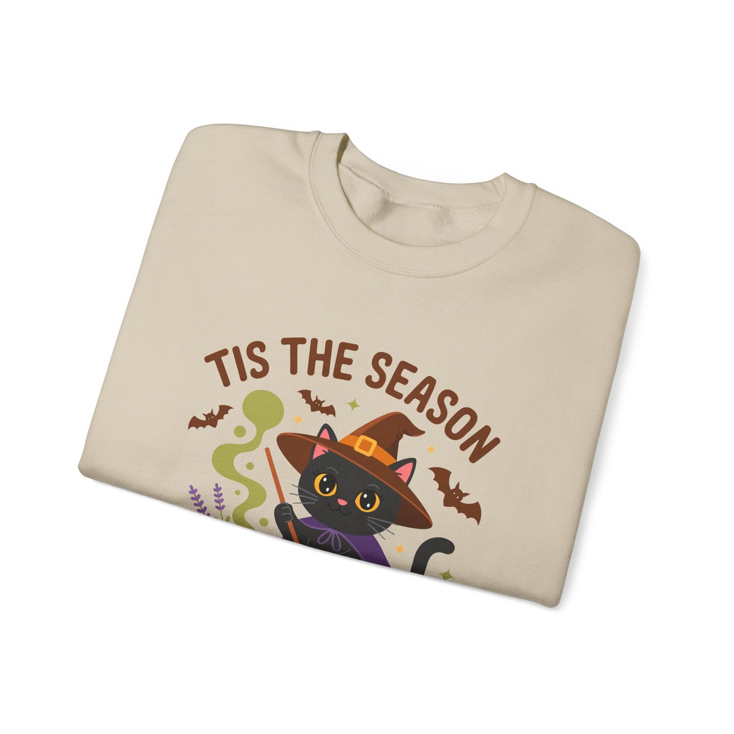 Halloween Cat Crewneck Sweatshirt - 'Tis the Season