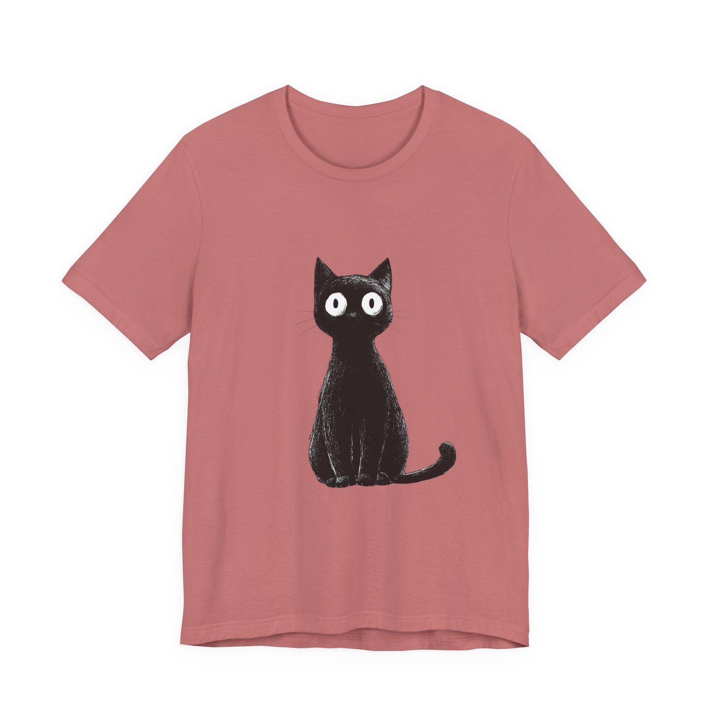 Cute Cat Graphic Tee for Cat Lovers, Unisex Jersey Short Sleeve T-Shirt, Pet Lover Gift, Casual Outing, Birthday Present, Spooky Style