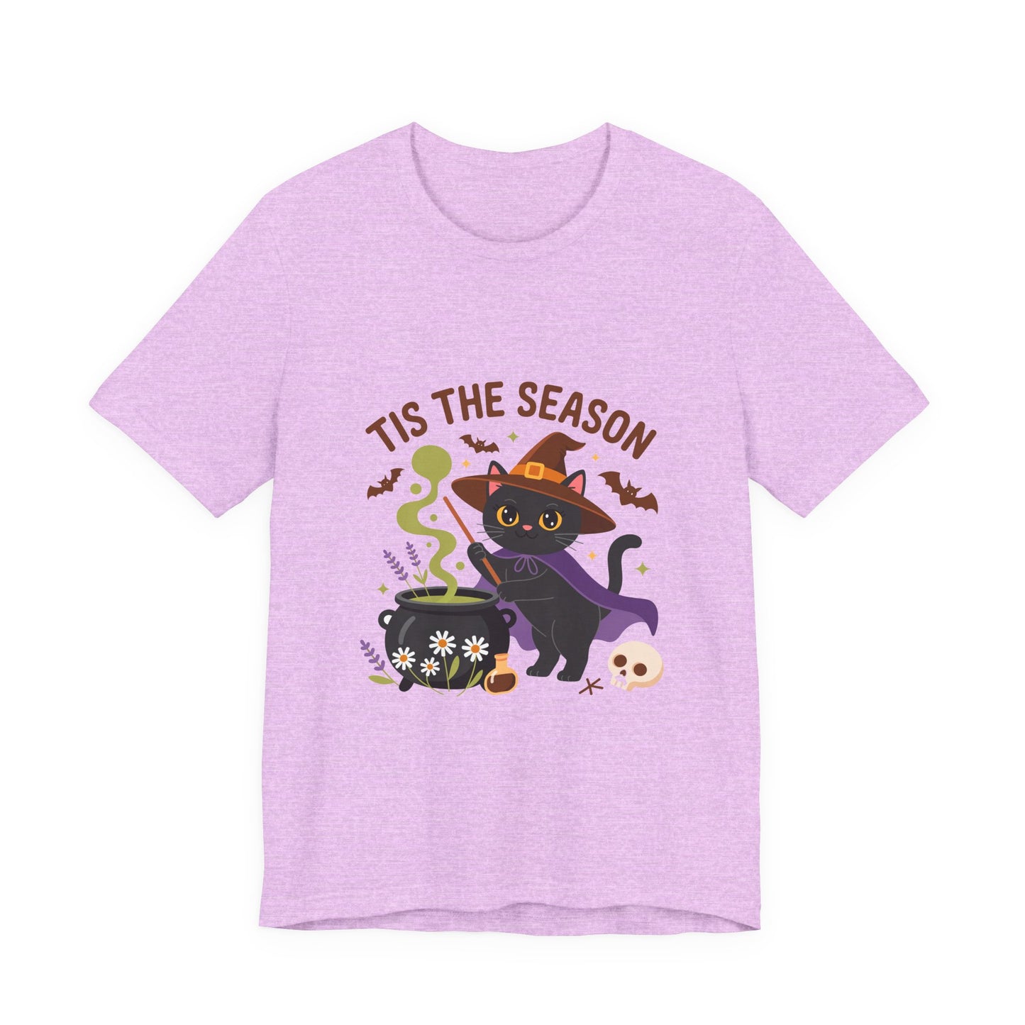 Halloween Cat T-Shirt, Spooky Season Tee, Unisex Short Sleeve Shirt, Halloween Party Top, Fun Cat T-Shirt, Fall Fashion Tee