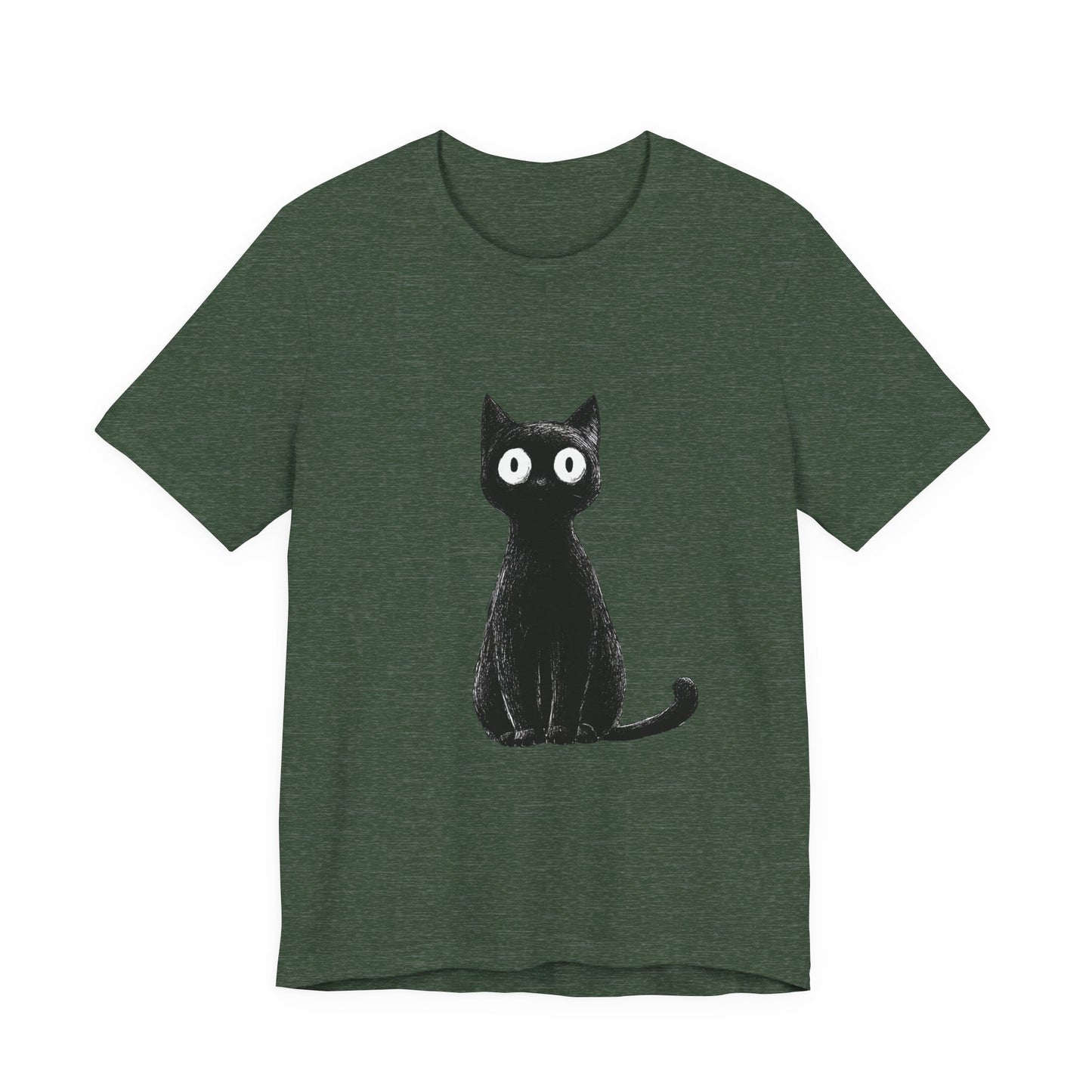 Cute Cat Graphic Tee for Cat Lovers, Unisex Jersey Short Sleeve T-Shirt, Pet Lover Gift, Casual Outing, Birthday Present, Spooky Style