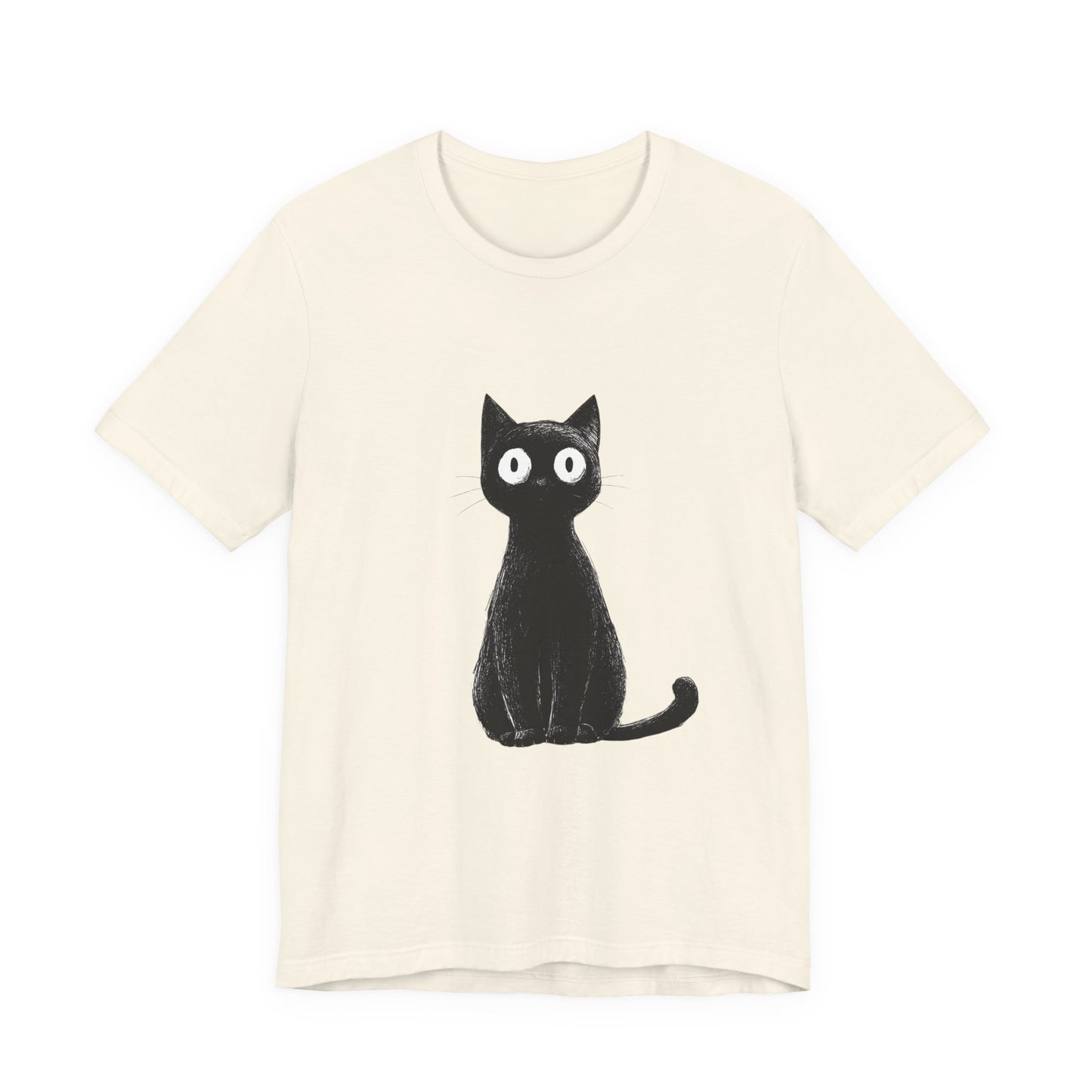 Cute Cat Graphic Tee for Cat Lovers, Unisex Jersey Short Sleeve T-Shirt, Pet Lover Gift, Casual Outing, Birthday Present, Spooky Style