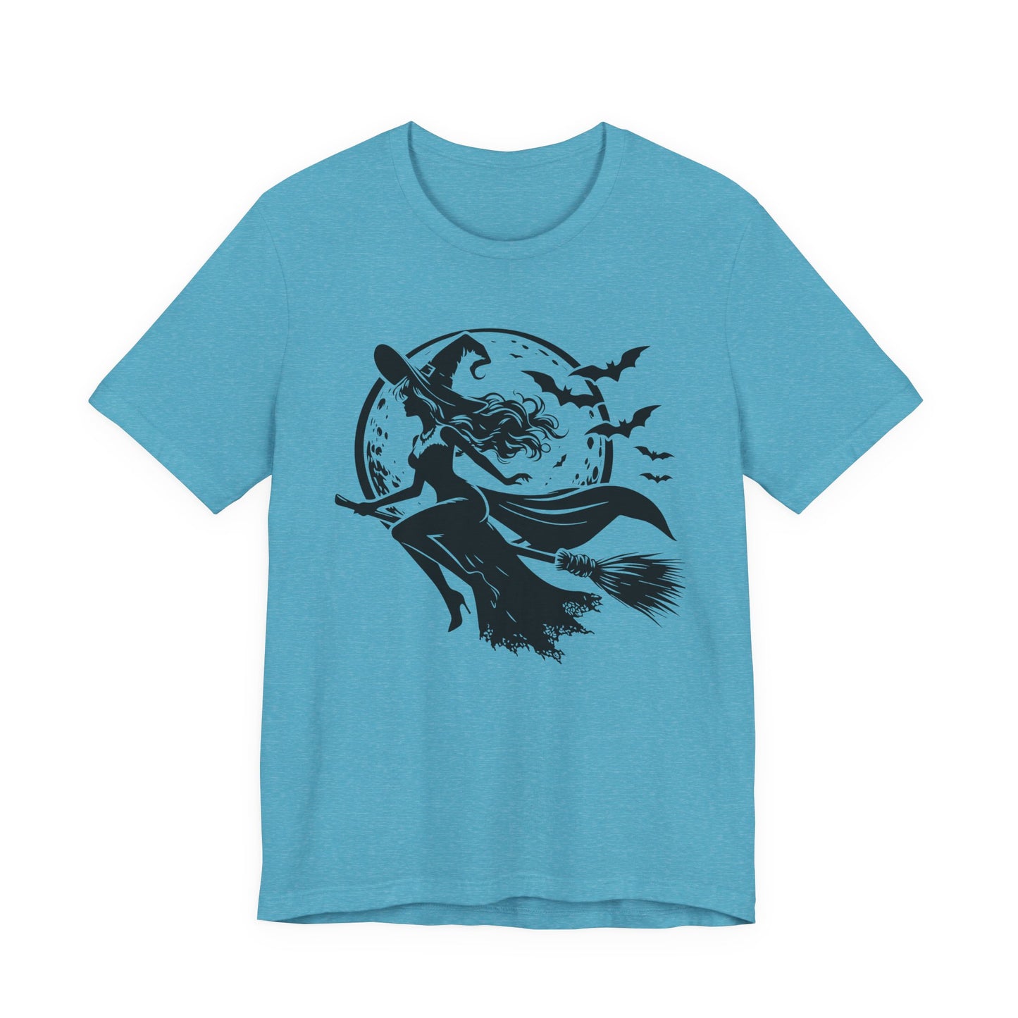 Witch Flying On Broom TShirt Halloween Tee Summerween Spooky Season Spooky Vibes Cute Gift For Friend