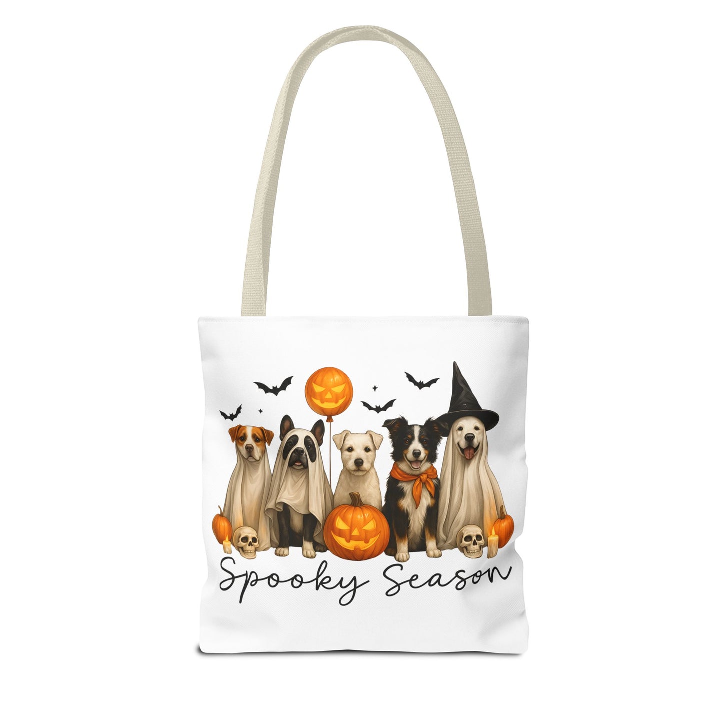 Spooky Season Pet Tote Bag, Halloween Tote, Dog Lover Gift, Fall Accessory, Trick or Treat Bag, Cute Halloween Handbag