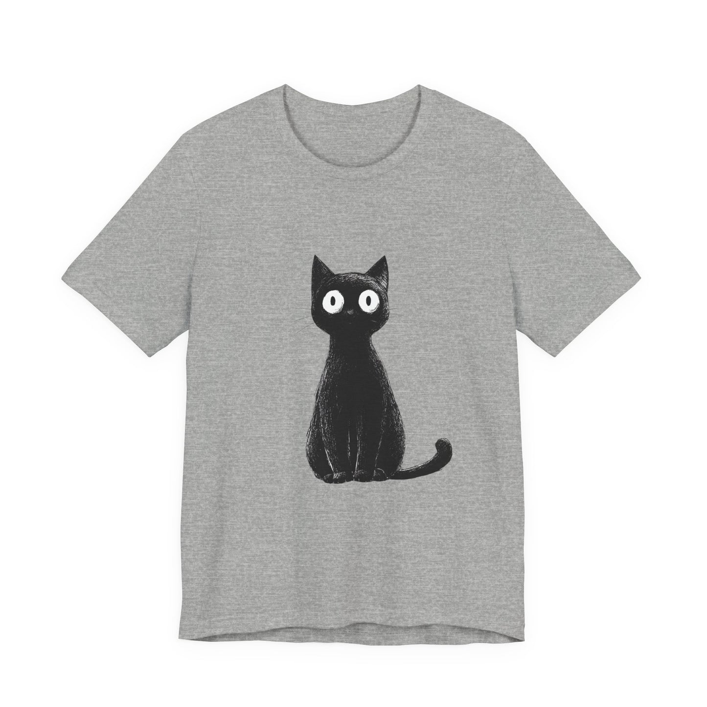 Cute Cat Graphic Tee for Cat Lovers, Unisex Jersey Short Sleeve T-Shirt, Pet Lover Gift, Casual Outing, Birthday Present, Spooky Style