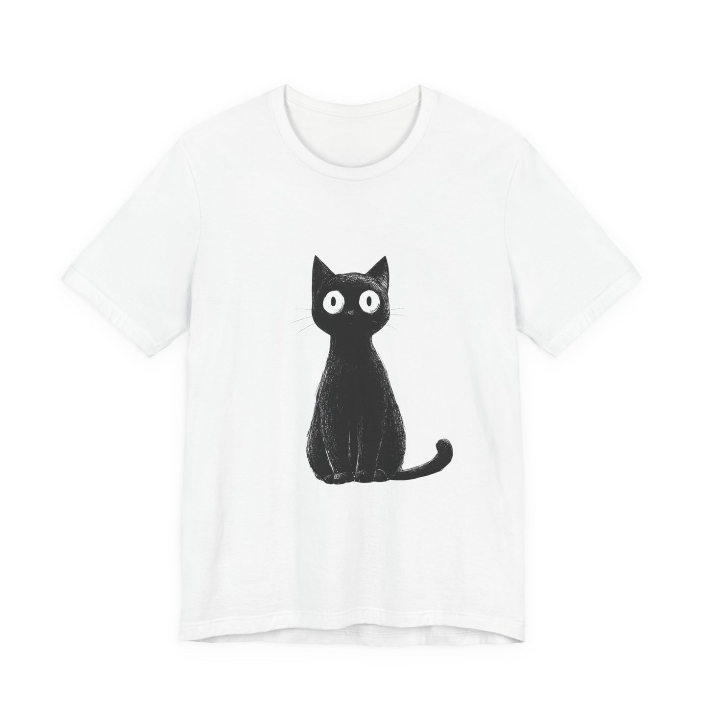 Cute Cat Graphic Tee for Cat Lovers, Unisex Jersey Short Sleeve T-Shirt, Pet Lover Gift, Casual Outing, Birthday Present, Spooky Style