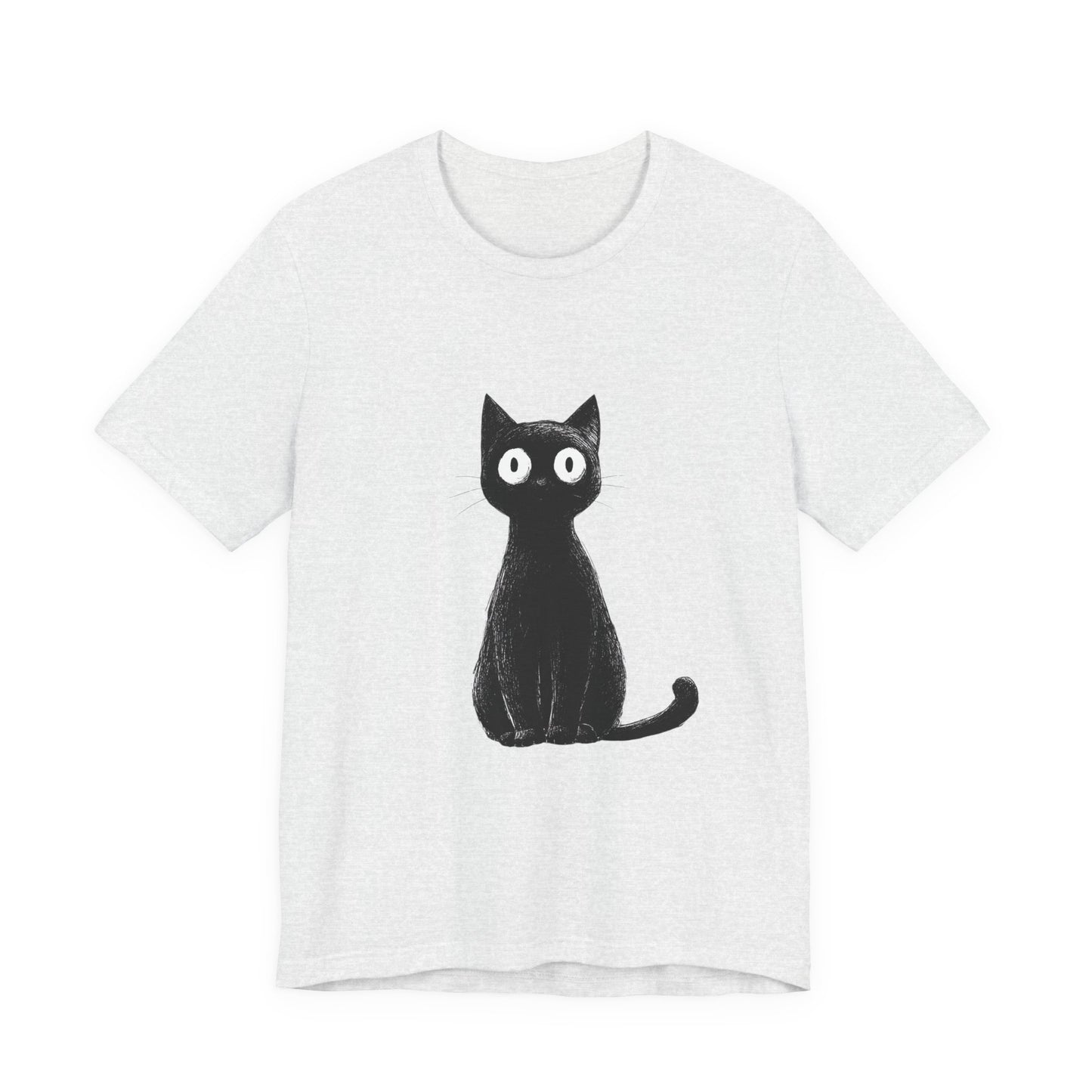 Cute Cat Graphic Tee for Cat Lovers, Unisex Jersey Short Sleeve T-Shirt, Pet Lover Gift, Casual Outing, Birthday Present, Spooky Style