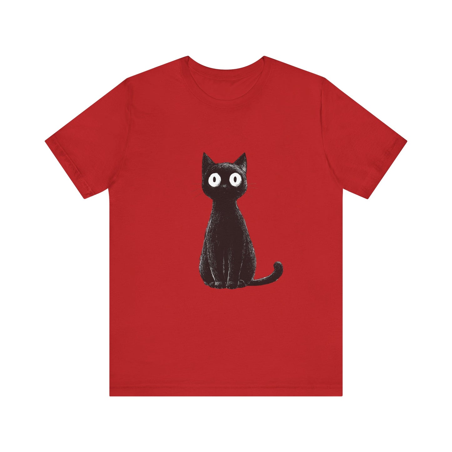 Cute Cat Graphic Tee for Cat Lovers, Unisex Jersey Short Sleeve T-Shirt, Pet Lover Gift, Casual Outing, Birthday Present, Spooky Style