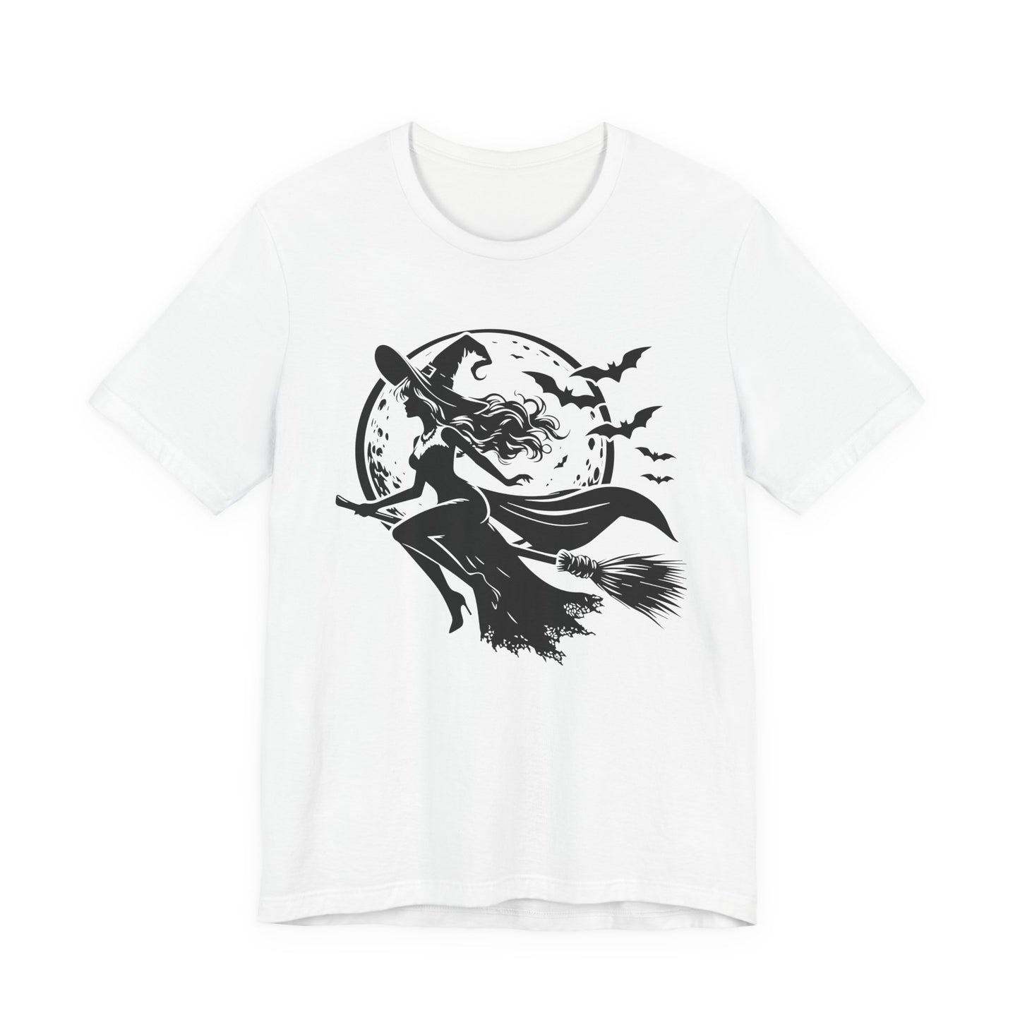 Witch Flying On Broom TShirt Halloween Tee Summerween Spooky Season Spooky Vibes Cute Gift For Friend