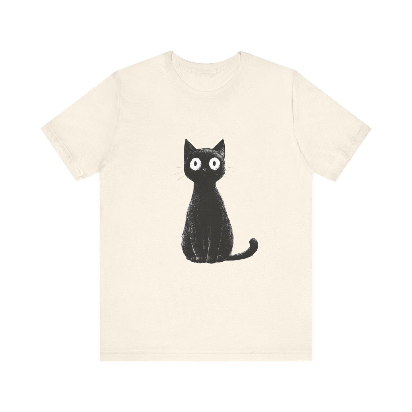 Cute Cat Graphic Tee for Cat Lovers, Unisex Jersey Short Sleeve T-Shirt, Pet Lover Gift, Casual Outing, Birthday Present, Spooky Style