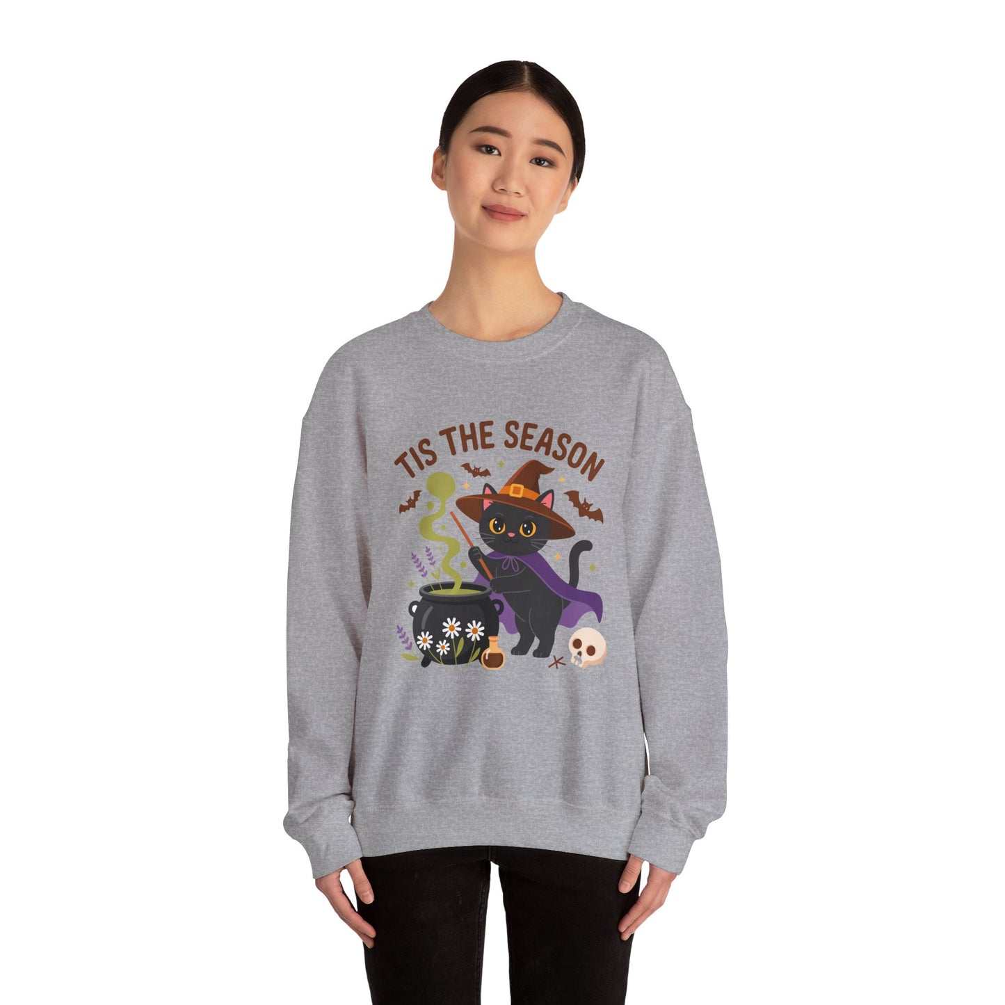 Halloween Cat Crewneck Sweatshirt - 'Tis the Season