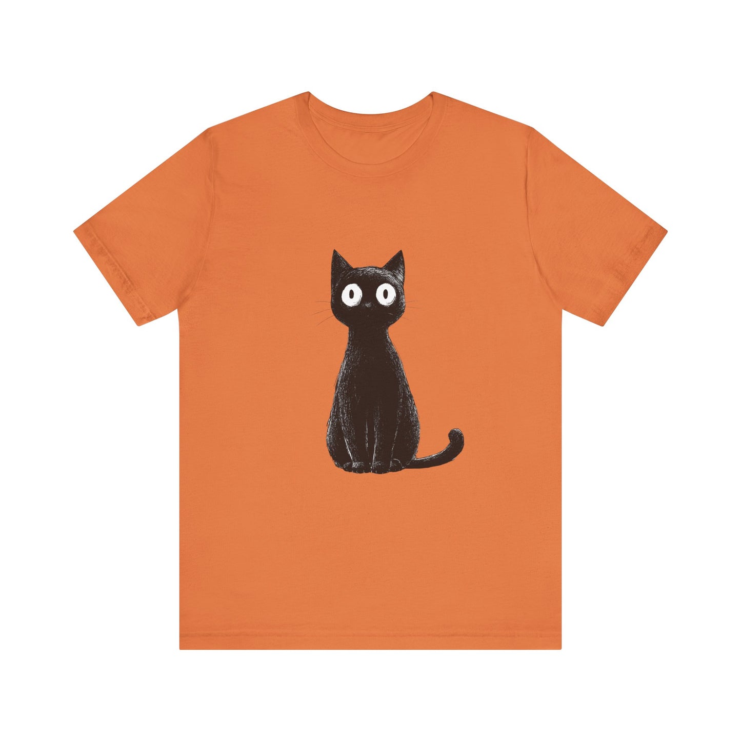 Cute Cat Graphic Tee for Cat Lovers, Unisex Jersey Short Sleeve T-Shirt, Pet Lover Gift, Casual Outing, Birthday Present, Spooky Style