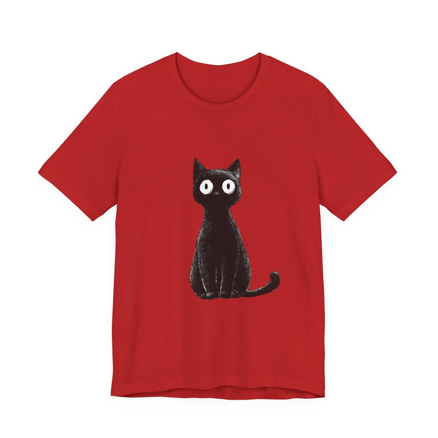 Cute Cat Graphic Tee for Cat Lovers, Unisex Jersey Short Sleeve T-Shirt, Pet Lover Gift, Casual Outing, Birthday Present, Spooky Style