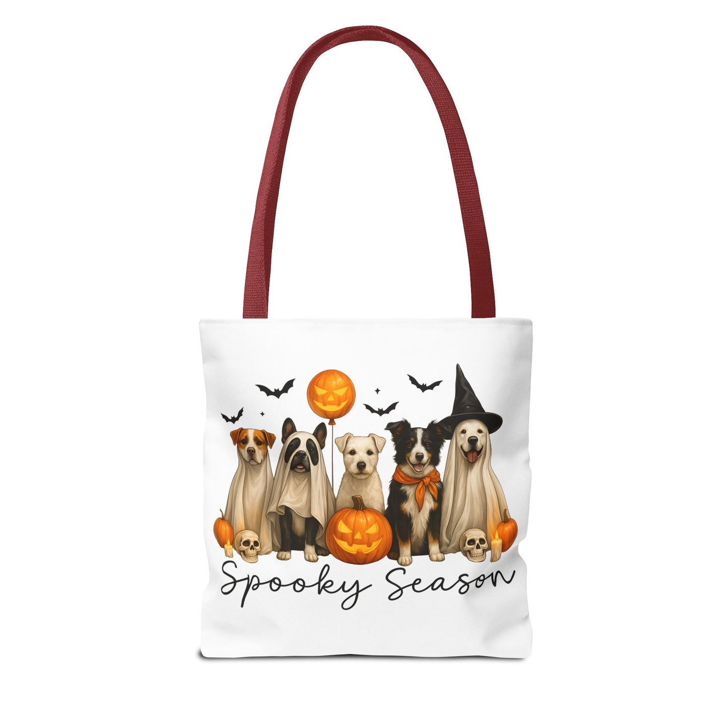 Spooky Season Pet Tote Bag, Halloween Tote, Dog Lover Gift, Fall Accessory, Trick or Treat Bag, Cute Halloween Handbag