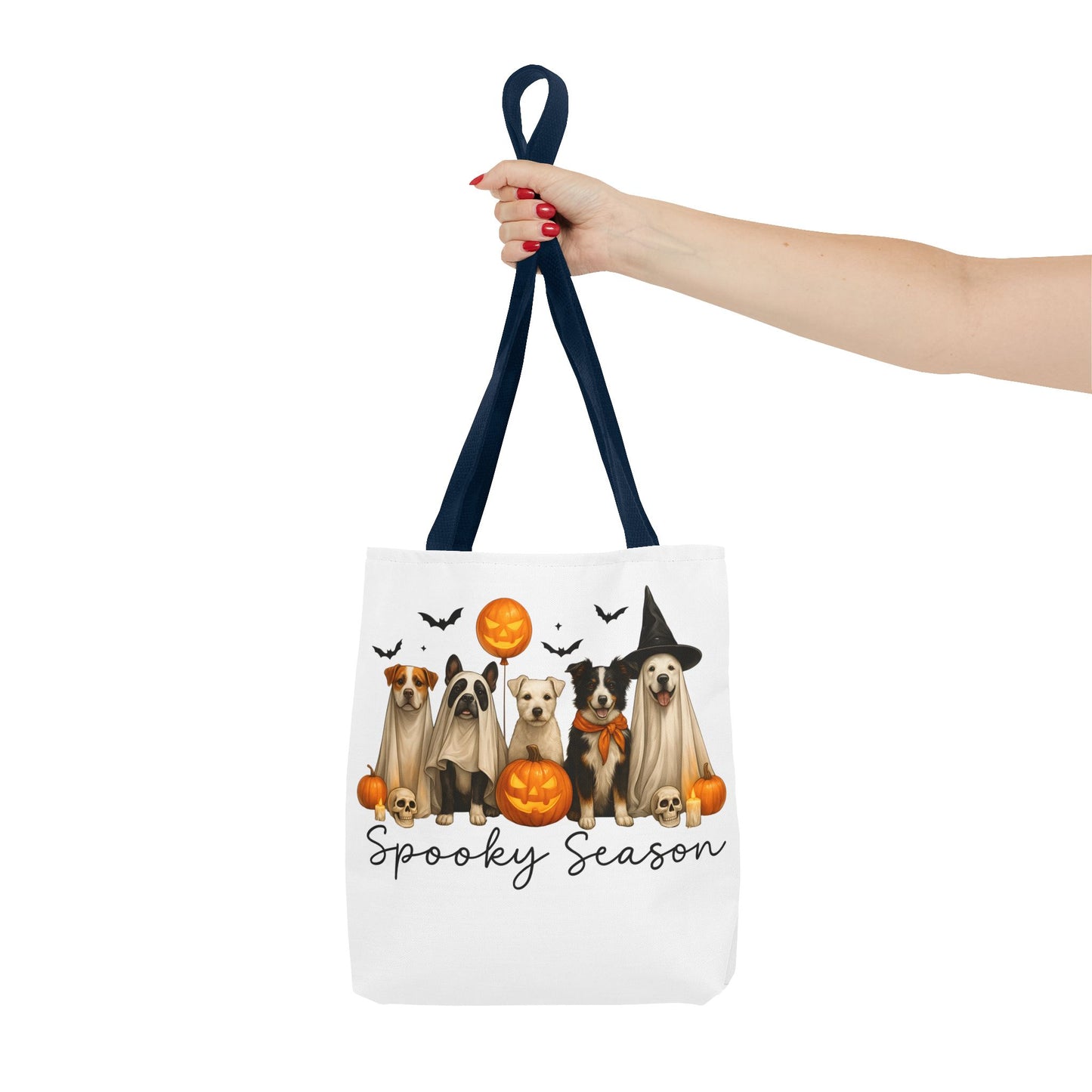 Spooky Season Pet Tote Bag, Halloween Tote, Dog Lover Gift, Fall Accessory, Trick or Treat Bag, Cute Halloween Handbag