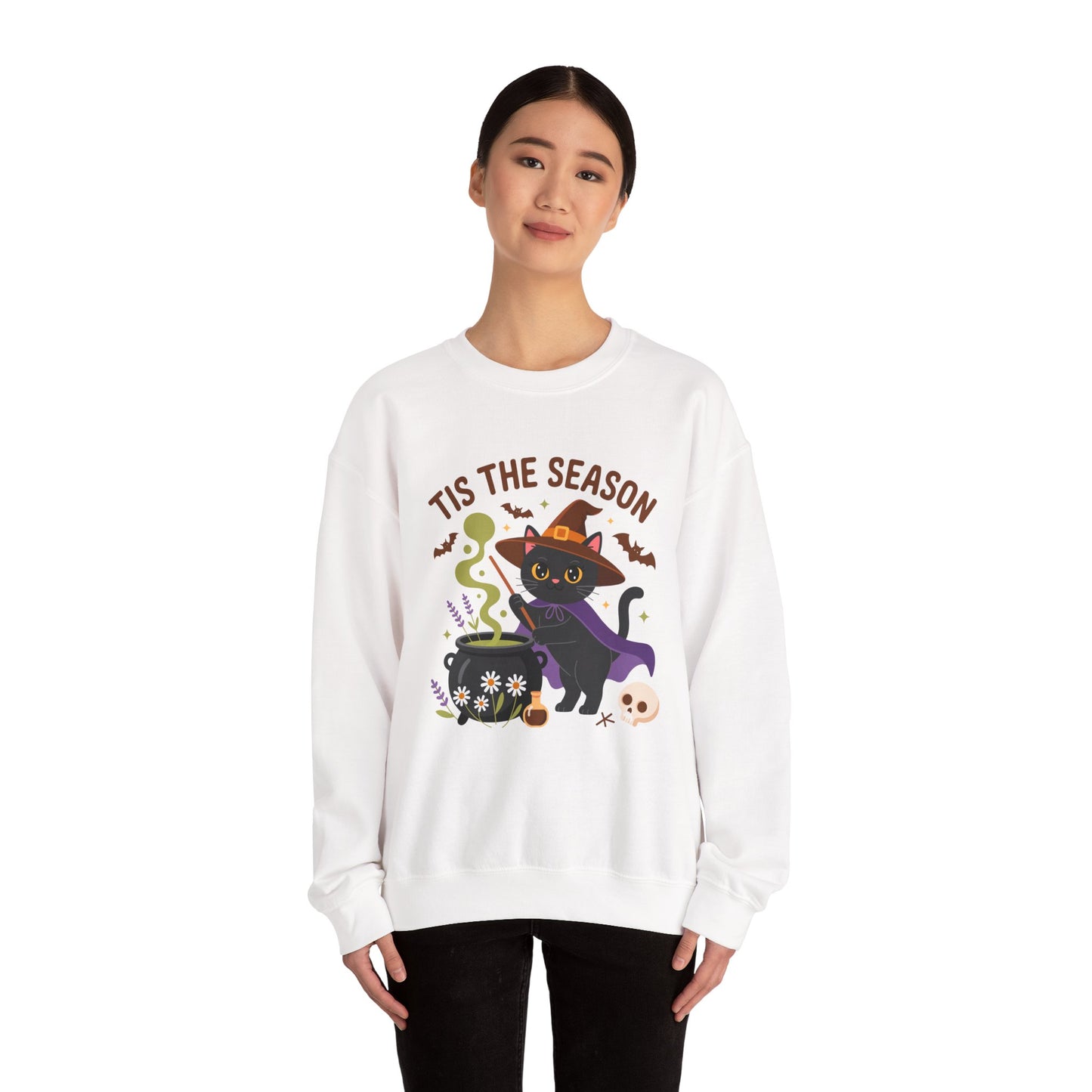 Halloween Cat Crewneck Sweatshirt - 'Tis the Season