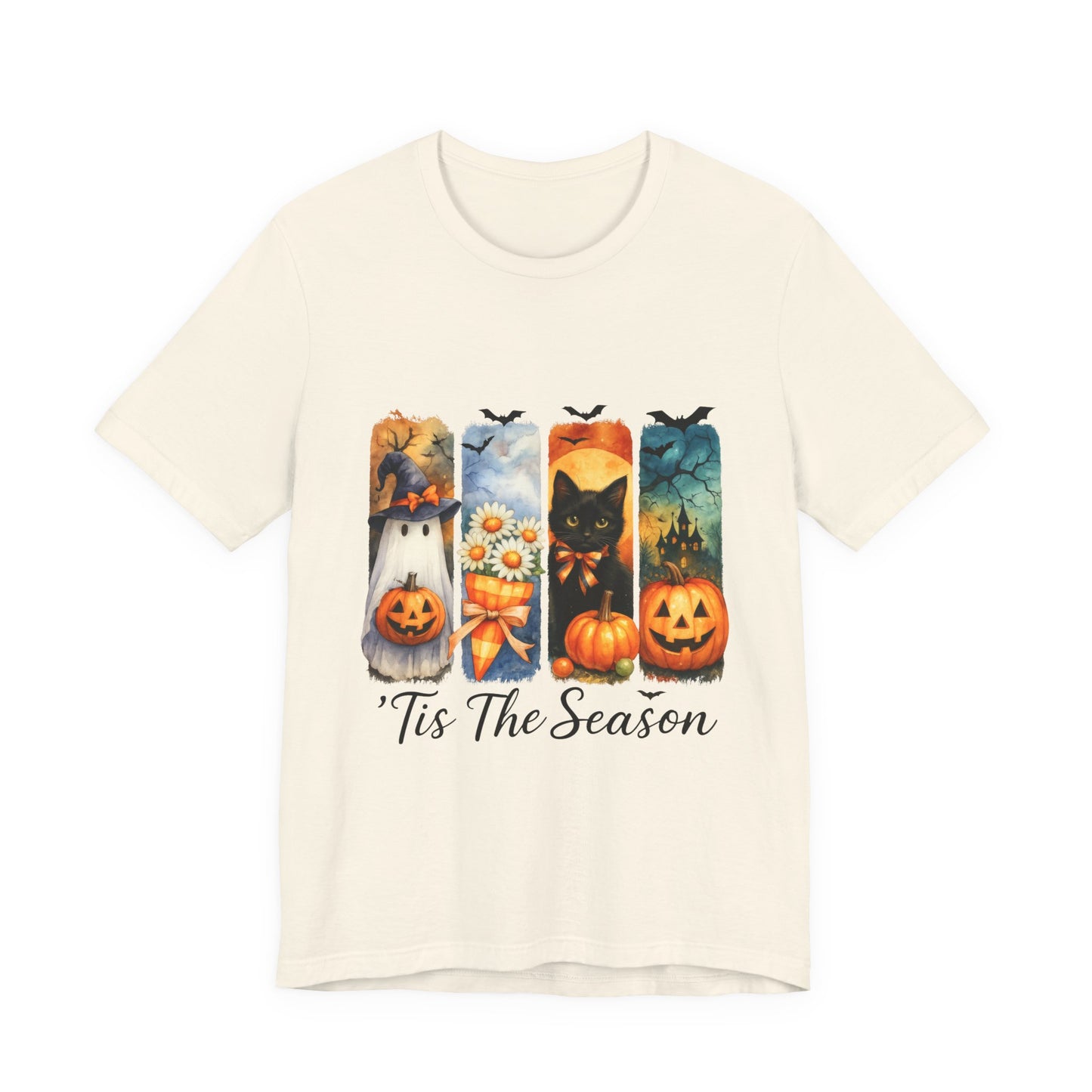Fall-Themed Unisex Tee, Halloween Shirt, Pumpkin Graphic Tee, Seasonal T-Shirt, Casual Autumn Wear, Comfortable Everyday Top