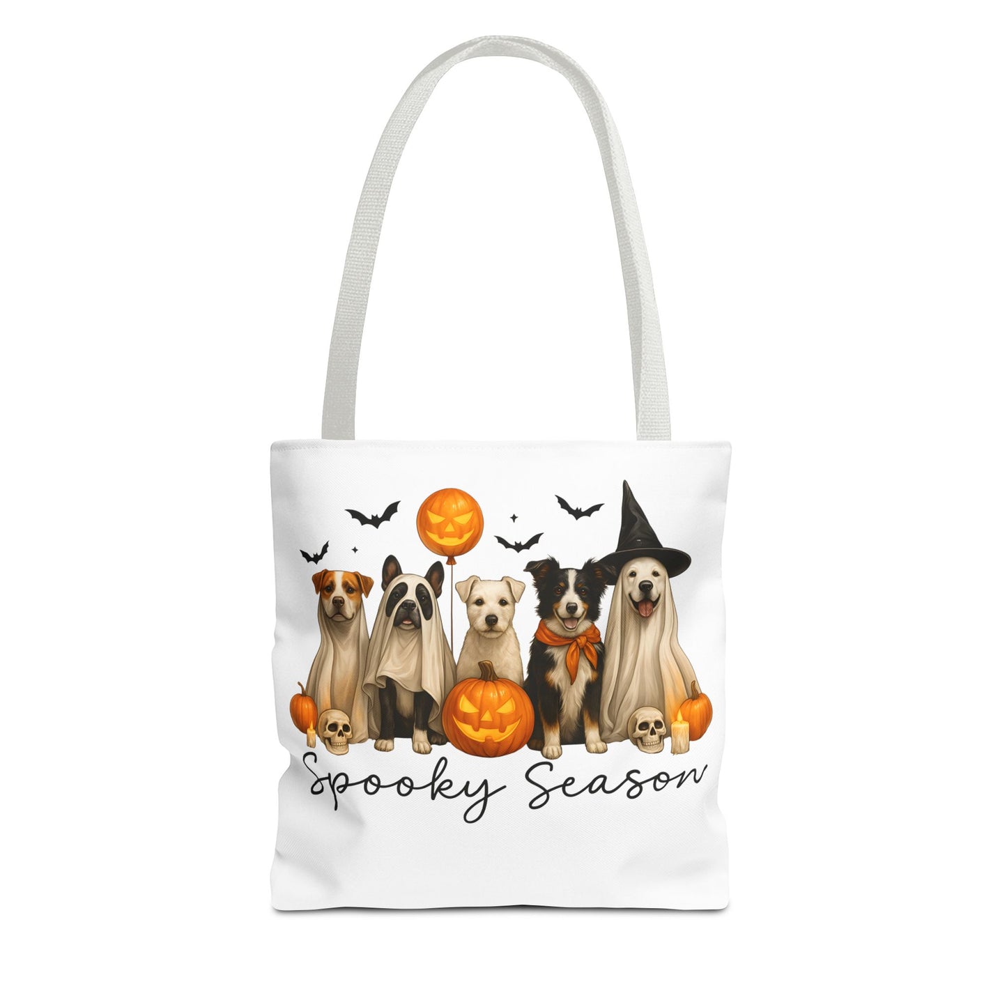 Spooky Season Pet Tote Bag, Halloween Tote, Dog Lover Gift, Fall Accessory, Trick or Treat Bag, Cute Halloween Handbag