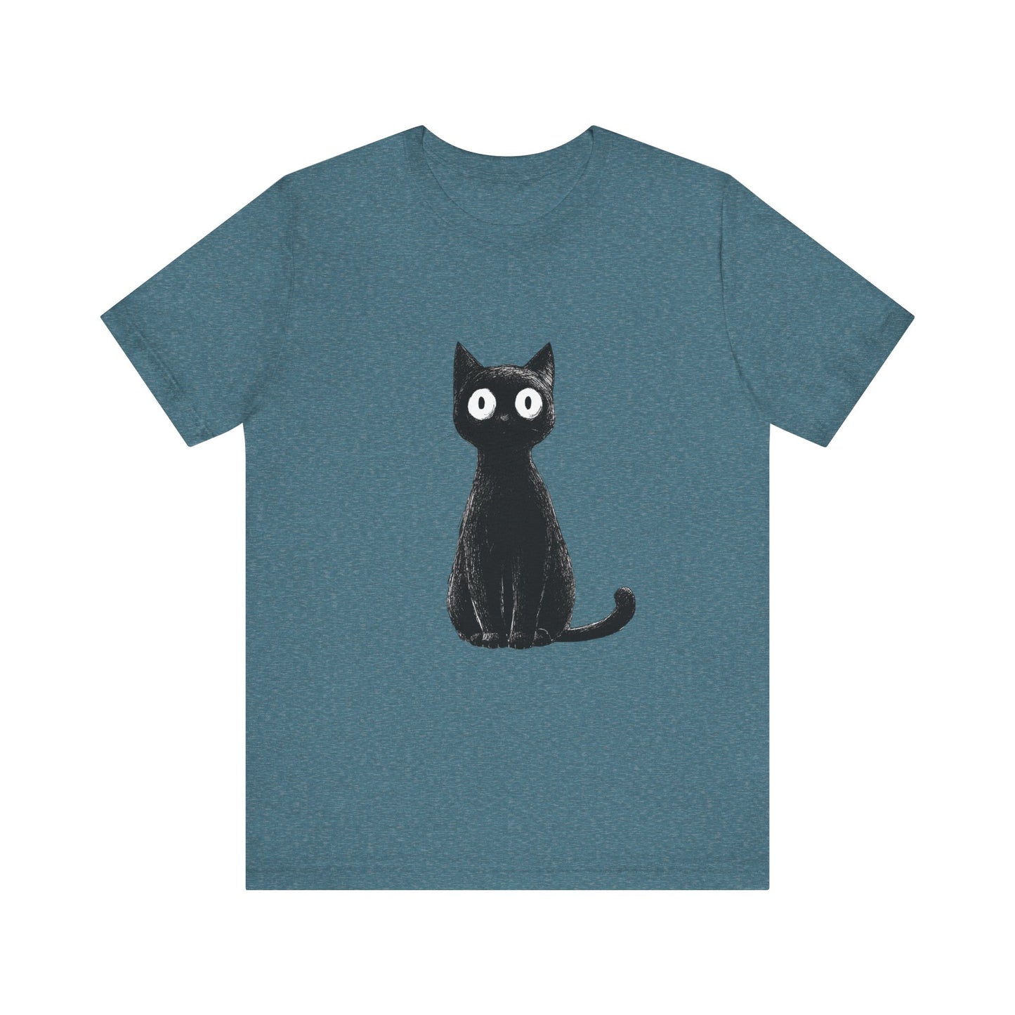 Cute Cat Graphic Tee for Cat Lovers, Unisex Jersey Short Sleeve T-Shirt, Pet Lover Gift, Casual Outing, Birthday Present, Spooky Style