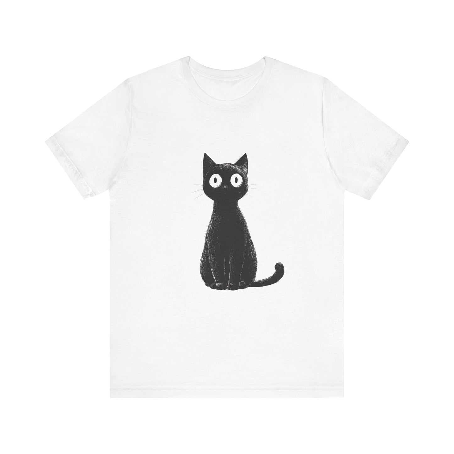 Cute Cat Graphic Tee for Cat Lovers, Unisex Jersey Short Sleeve T-Shirt, Pet Lover Gift, Casual Outing, Birthday Present, Spooky Style