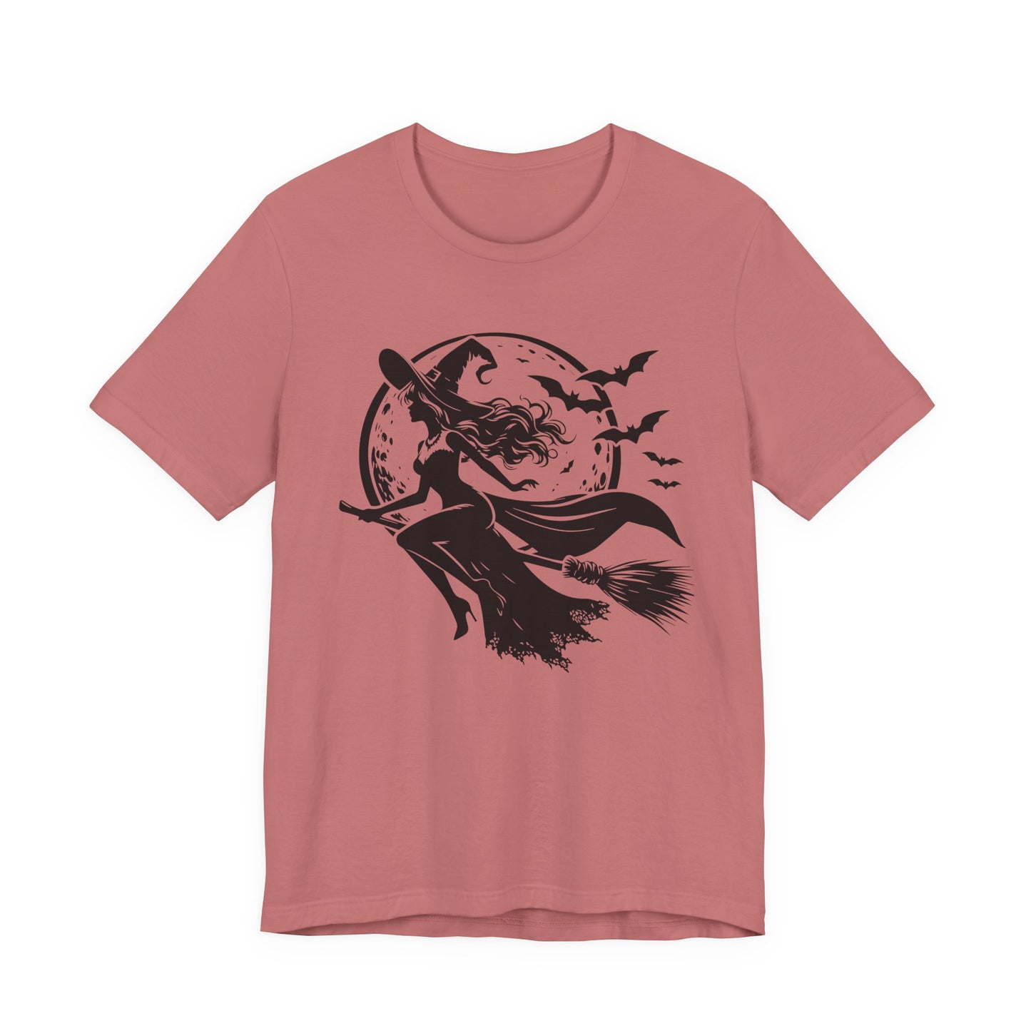 Witch Flying On Broom TShirt Halloween Tee Summerween Spooky Season Spooky Vibes Cute Gift For Friend