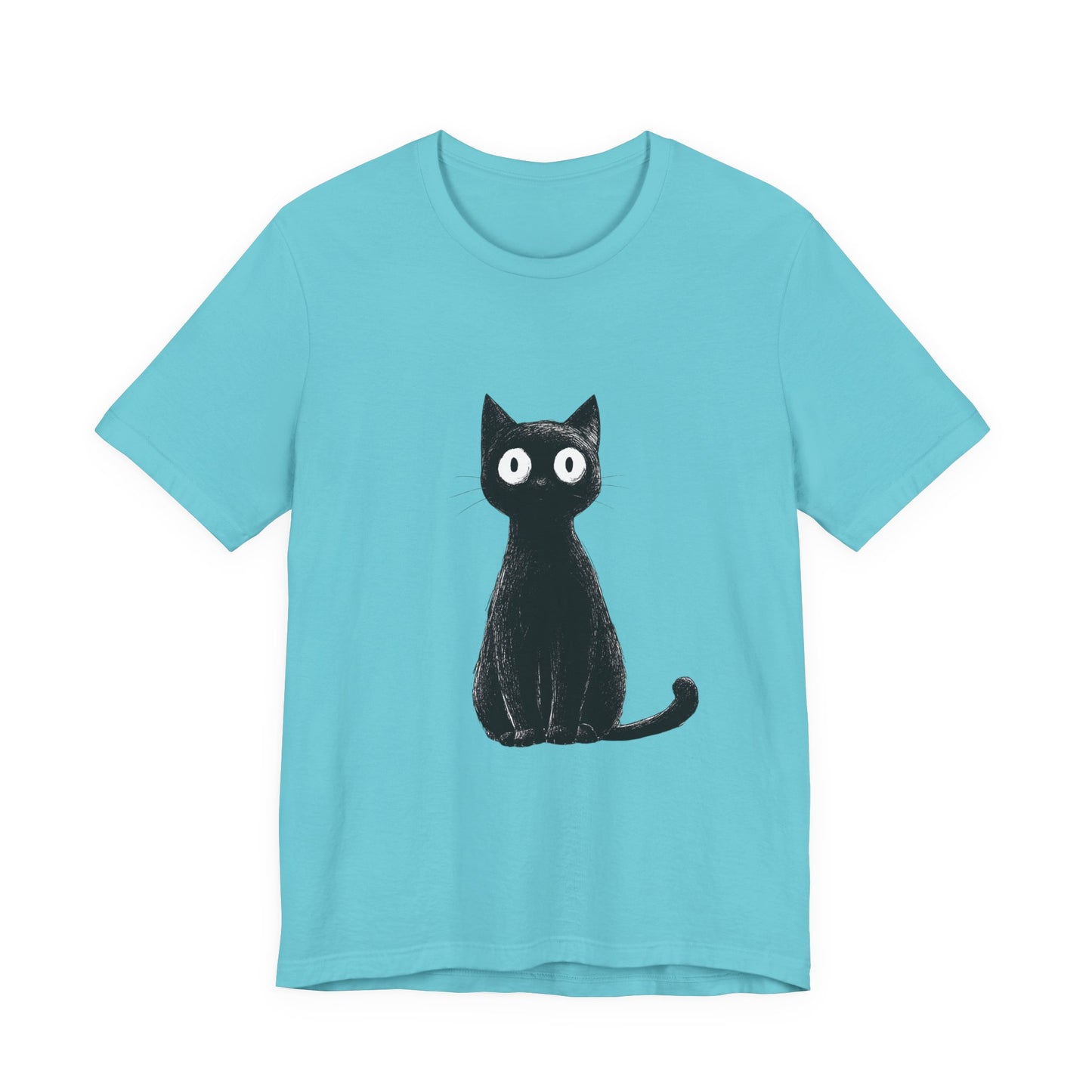 Cute Cat Graphic Tee for Cat Lovers, Unisex Jersey Short Sleeve T-Shirt, Pet Lover Gift, Casual Outing, Birthday Present, Spooky Style