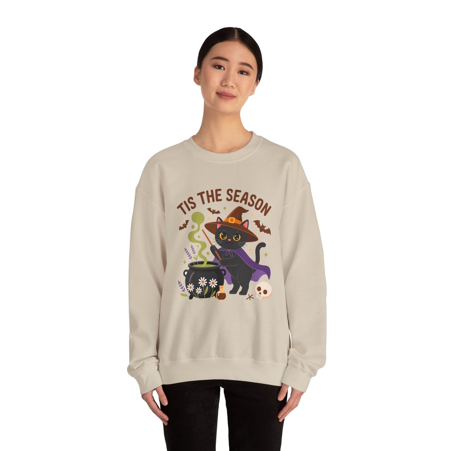 Halloween Cat Crewneck Sweatshirt - 'Tis the Season
