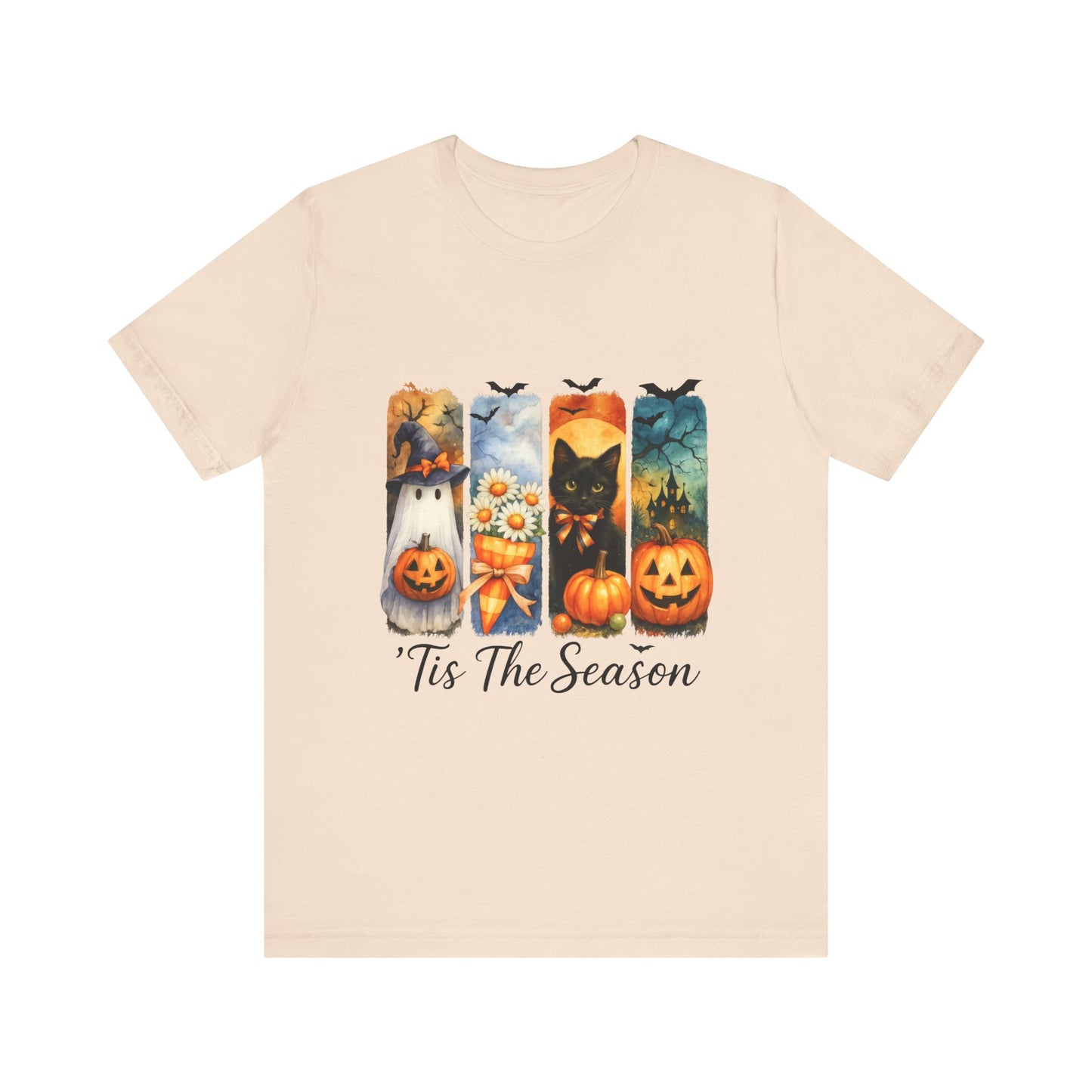Fall-Themed Unisex Tee, Halloween Shirt, Pumpkin Graphic Tee, Seasonal T-Shirt, Casual Autumn Wear, Comfortable Everyday Top