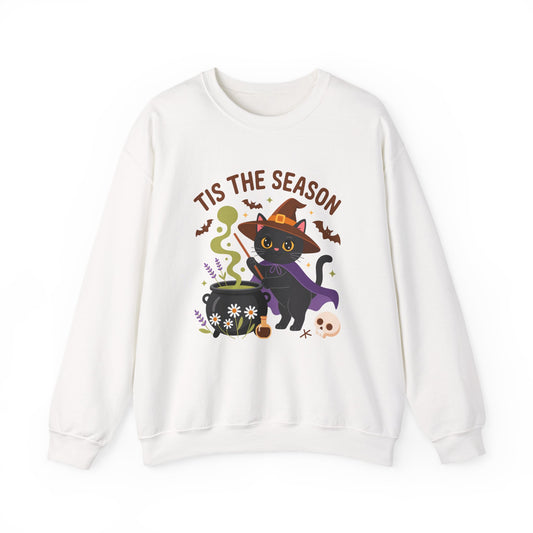 Halloween Cat Crewneck Sweatshirt - 'Tis the Season