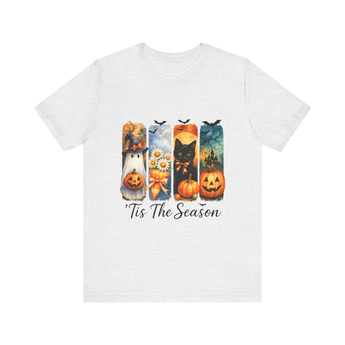 Fall-Themed Unisex Tee, Halloween Shirt, Pumpkin Graphic Tee, Seasonal T-Shirt, Casual Autumn Wear, Comfortable Everyday Top