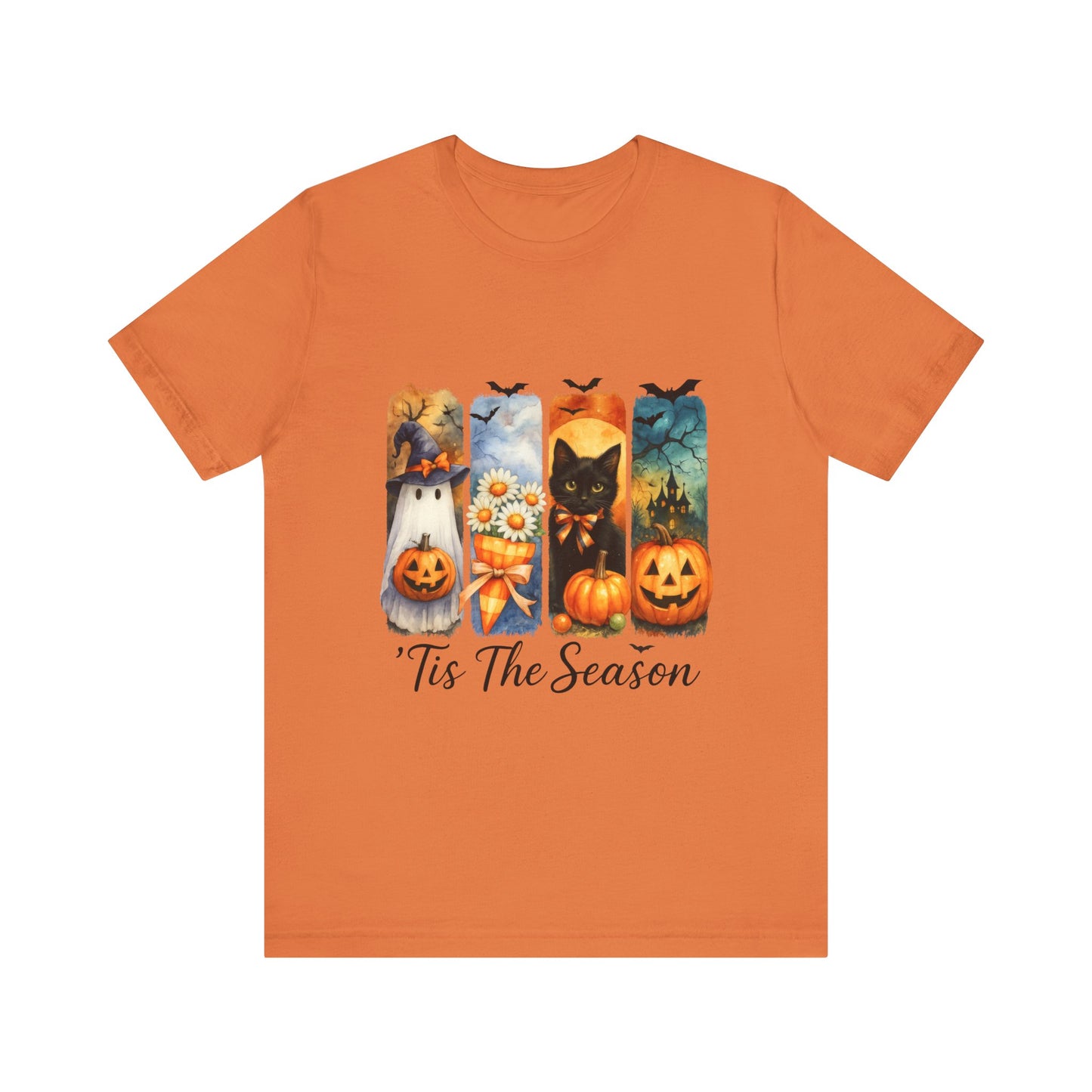 Fall-Themed Unisex Tee, Halloween Shirt, Pumpkin Graphic Tee, Seasonal T-Shirt, Casual Autumn Wear, Comfortable Everyday Top