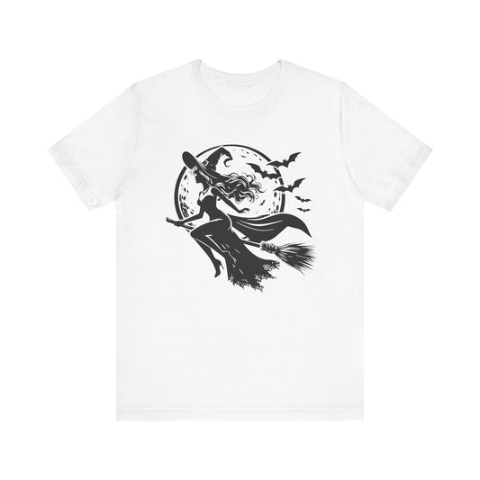 Witch Flying On Broom TShirt Halloween Tee Summerween Spooky Season Spooky Vibes Cute Gift For Friend