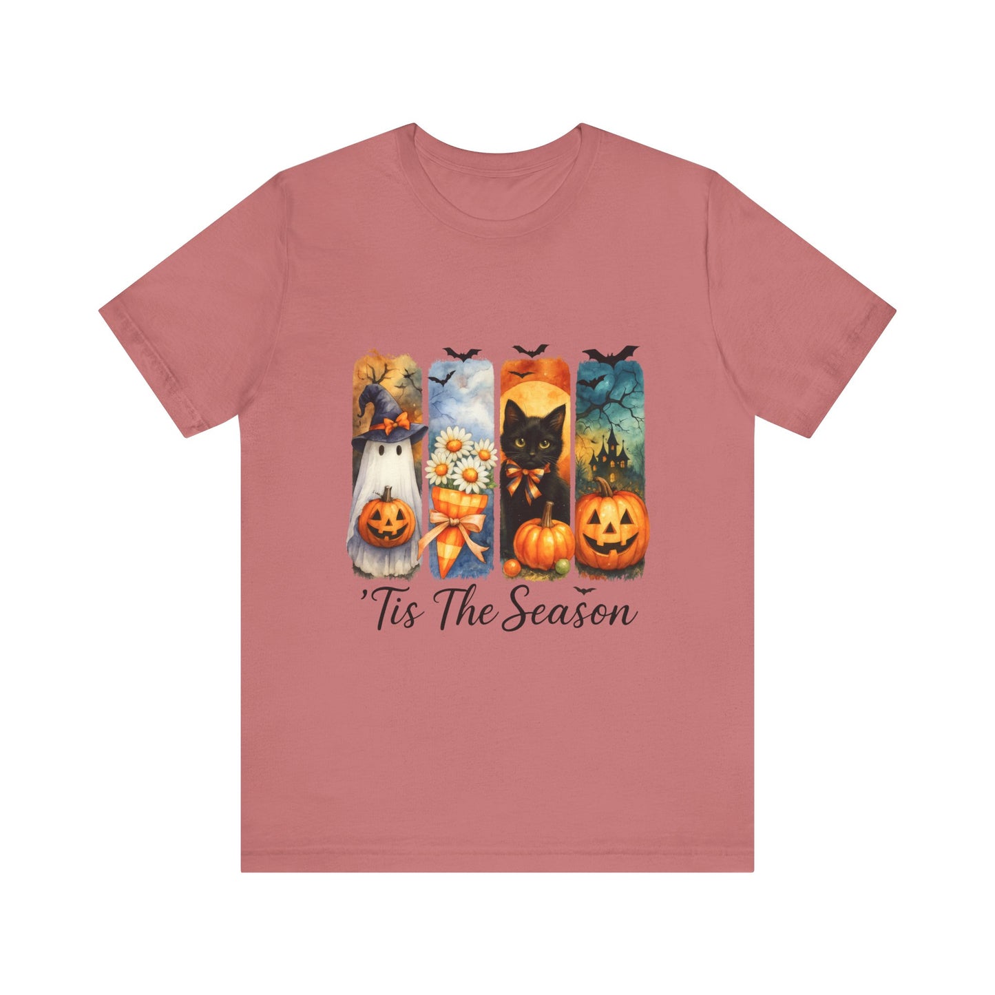 Fall-Themed Unisex Tee, Halloween Shirt, Pumpkin Graphic Tee, Seasonal T-Shirt, Casual Autumn Wear, Comfortable Everyday Top