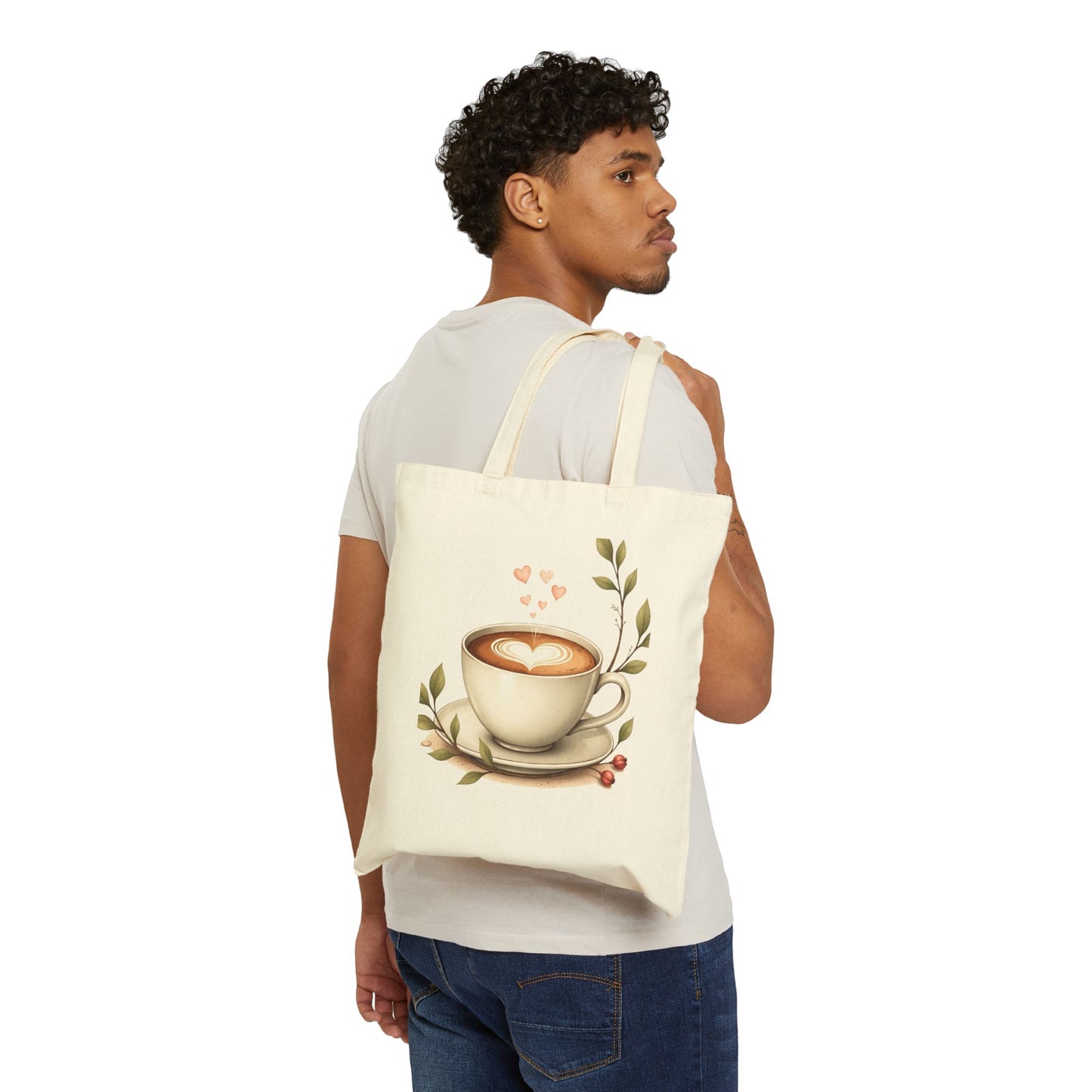 Coffee Lover's Cotton Canvas Tote Bag