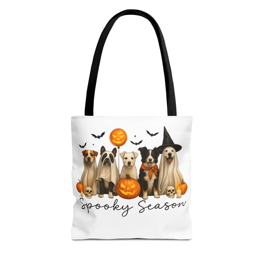 Spooky Season Pet Tote Bag, Halloween Tote, Dog Lover Gift, Fall Accessory, Trick or Treat Bag, Cute Halloween Handbag